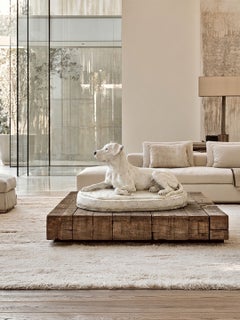 Large Reclining Dog Sculpture Statue