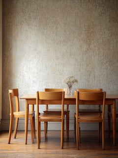 Set of 6 Mid-Century "Portex" Fritz Hansen Birch Stacking Side Chairs