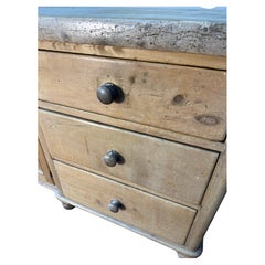 19thC Sycamore and Pine English Dresser Base / Server