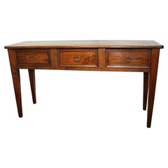 French Chestnut Dresser base or server or sofa table, c.1880