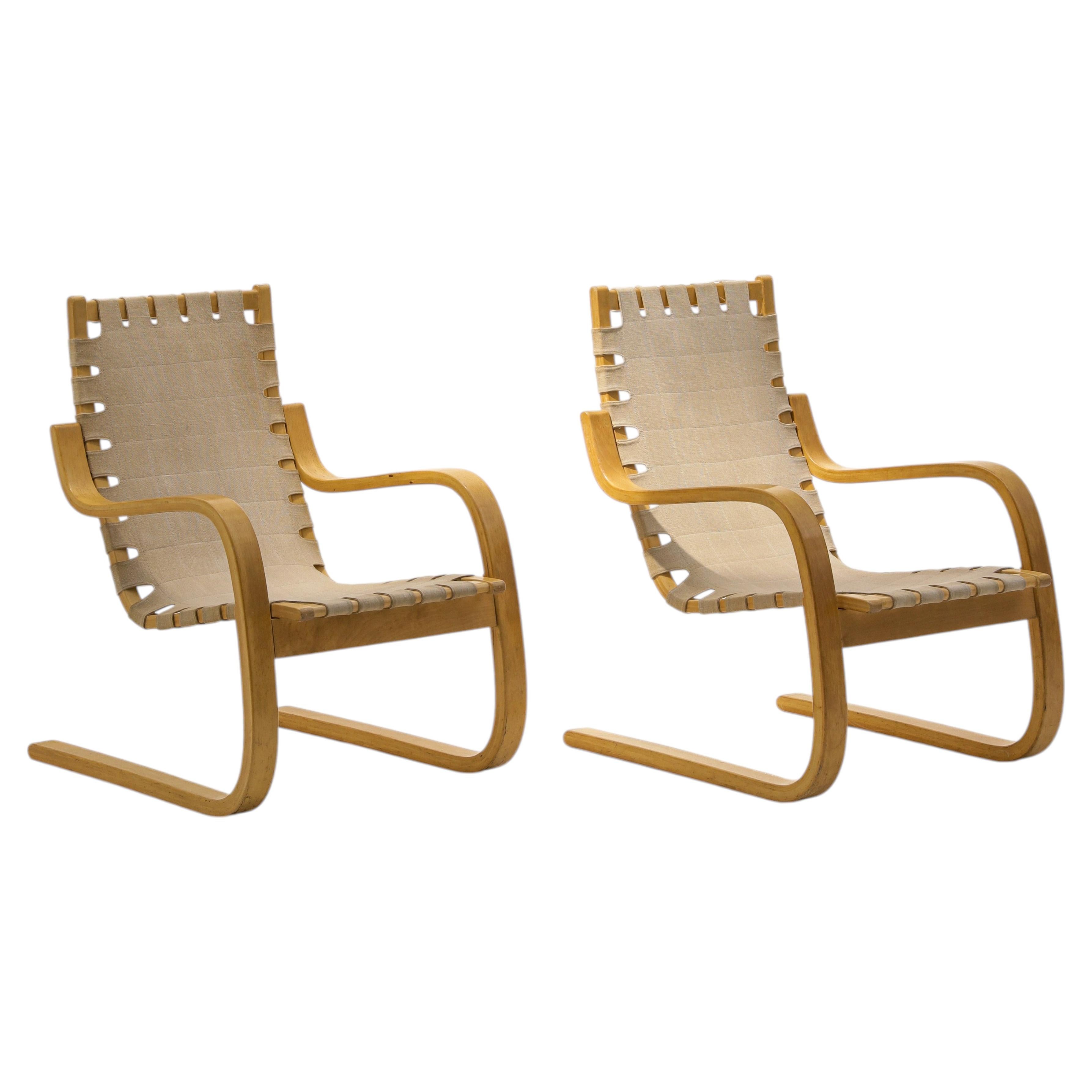 Pair of Alvar Aalto '406' Lounge chairs for Artek, 1970s