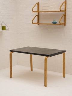 alvar aalto black dining table by huonekalu-ja rakennustyötehdas oy, 1930s