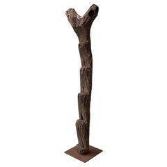 Skulpturale Dogon-Getreidespeicherleiter, Mali, 19. Jahrhundert oder früher