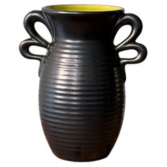 French Mid-Century Ceramic Vase by Saint-Clément, Attributed to Blanc Letalle