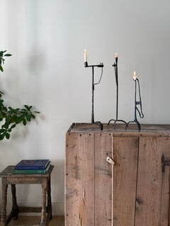 A Sculptural Collection of Three 18th-Century French Wrought-Iron Résiniers