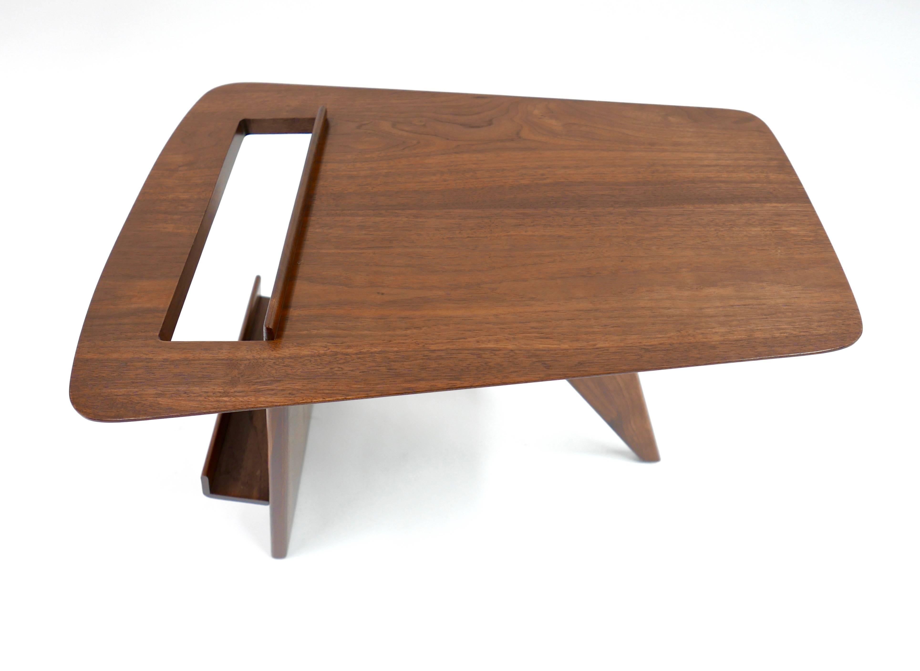 Walnut Jens Risom Magazine Side Table