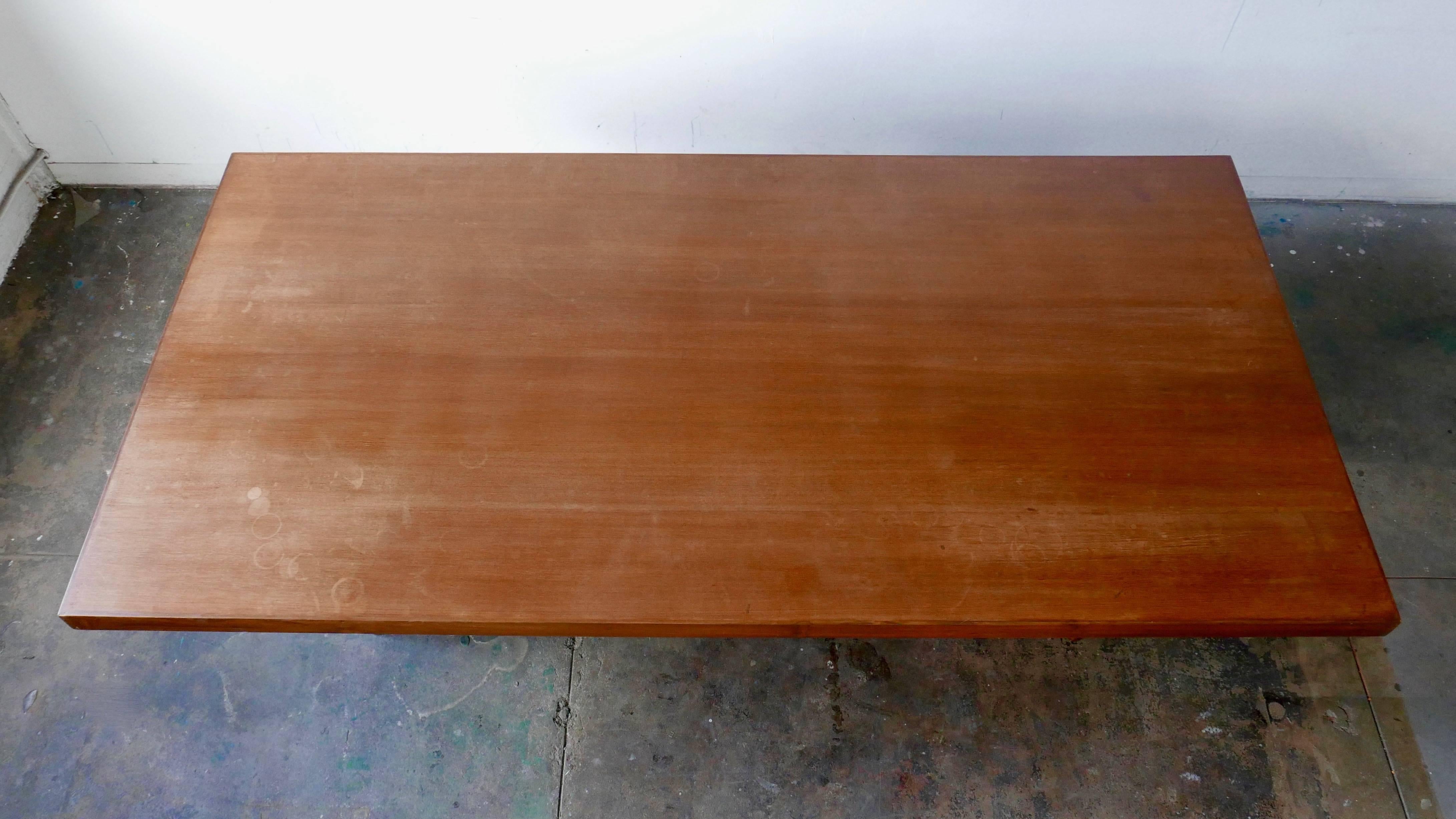 Mid-Century Modern Large Pierre Jeanneret Library Table