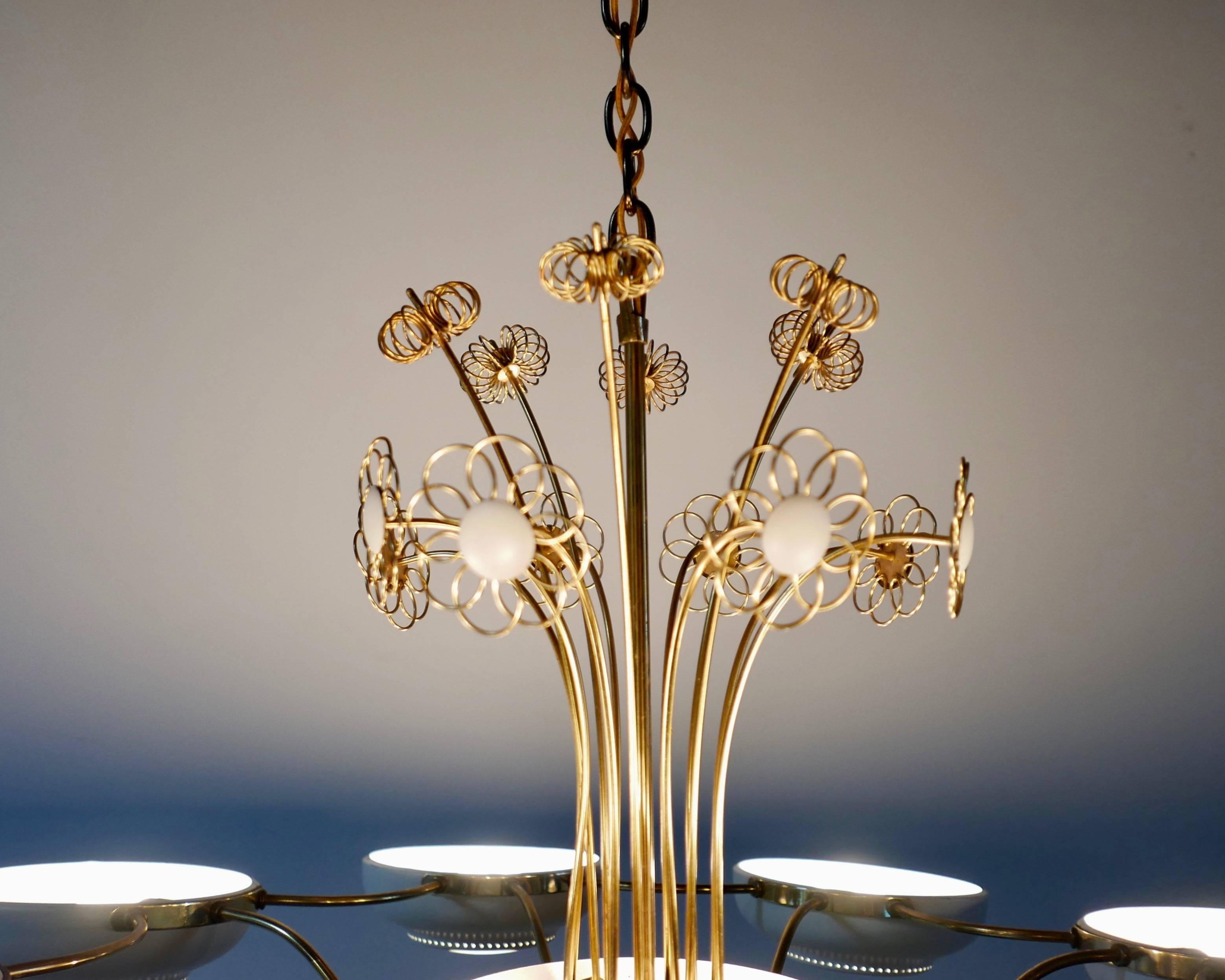 20th Century Lightolier Chandelier in the Manor of Paavo Tynell For Sale