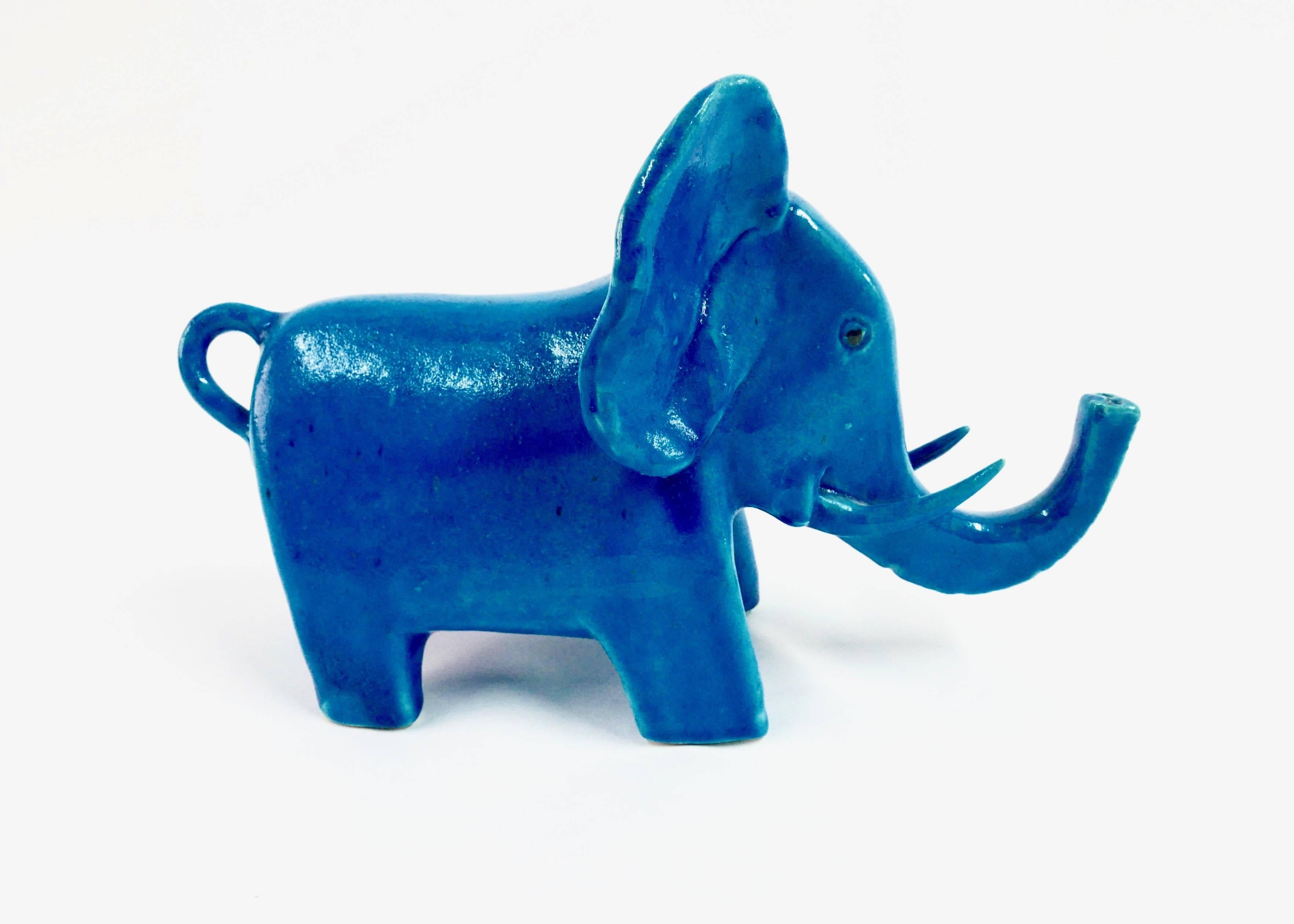 Ceramic Elephant Sculpture by Bruno Gambone For Sale