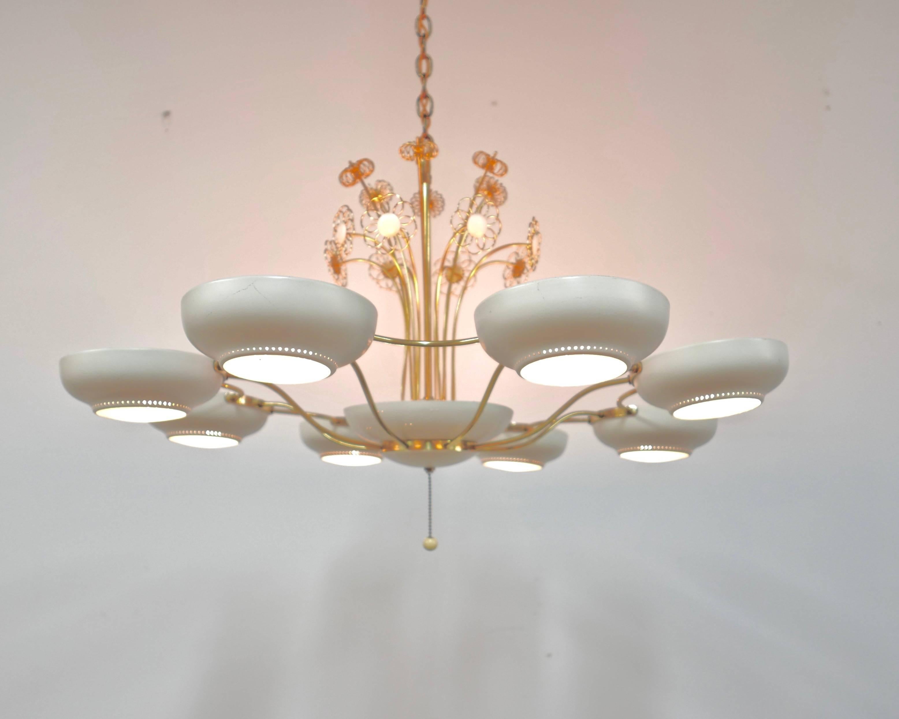 Lightolier Chandelier in the Manor of Paavo Tynell For Sale 2