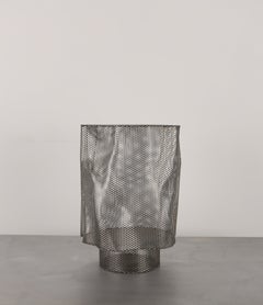 Perforated Stainless Steel Crinkle Side Table No.1 by Michael Gittings