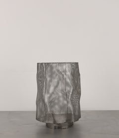 Perforated Stainless Steel Crinkle Side Table No.2 by Michael Gittings