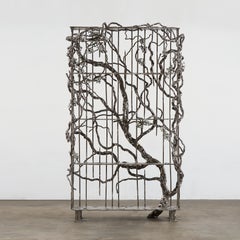 Sculptural Stainless Steel and Enamelled Copper Bookcase by Michael Gittings