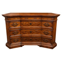 18th Century Original Patina Italian Walnut Commode