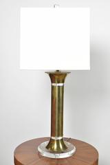 Contemporary Bauer Brass and Lucite Lamp