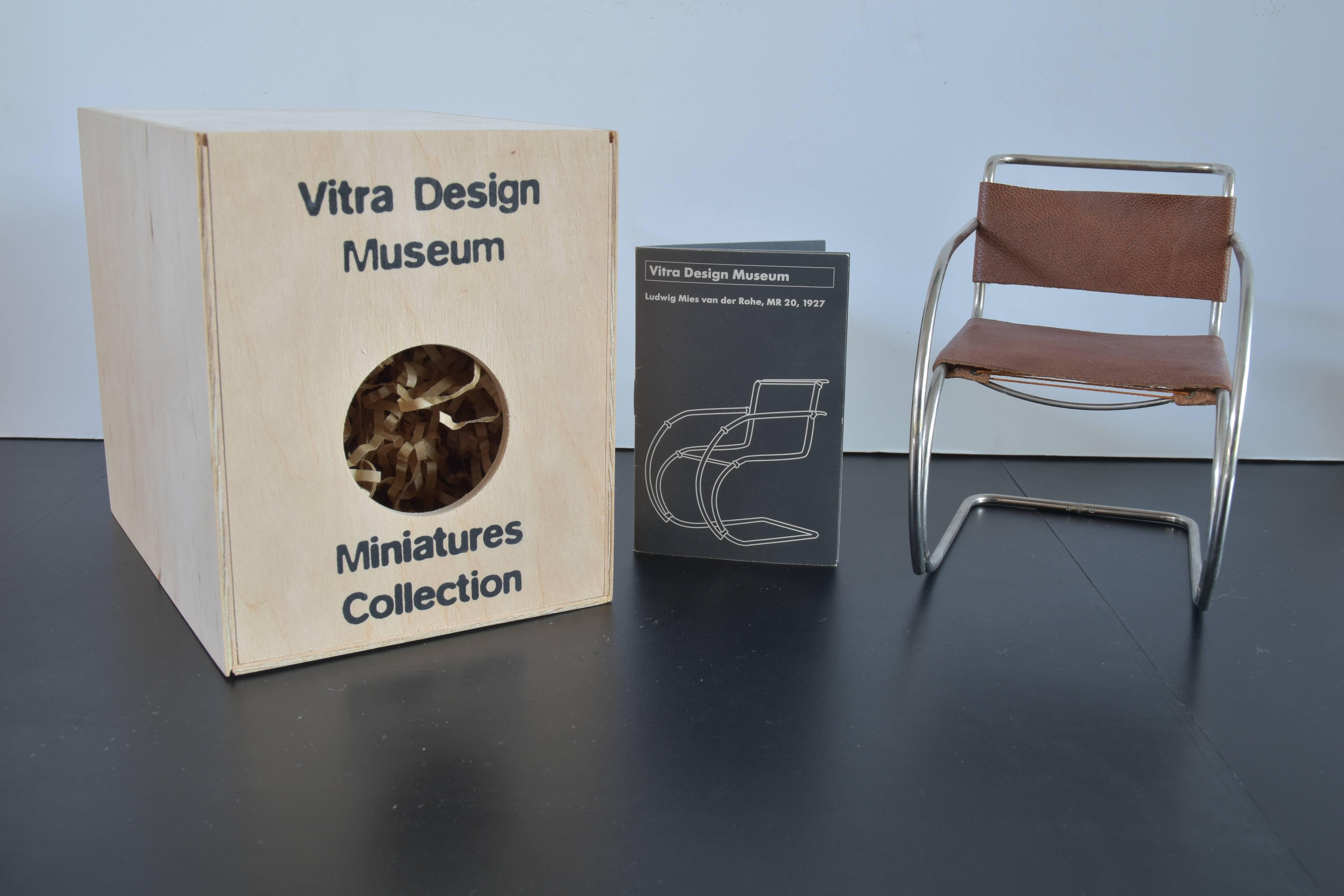 Miniature Ludwig Mies van der Rohe MR 20 Chair In Excellent Condition In San Antonio, TX