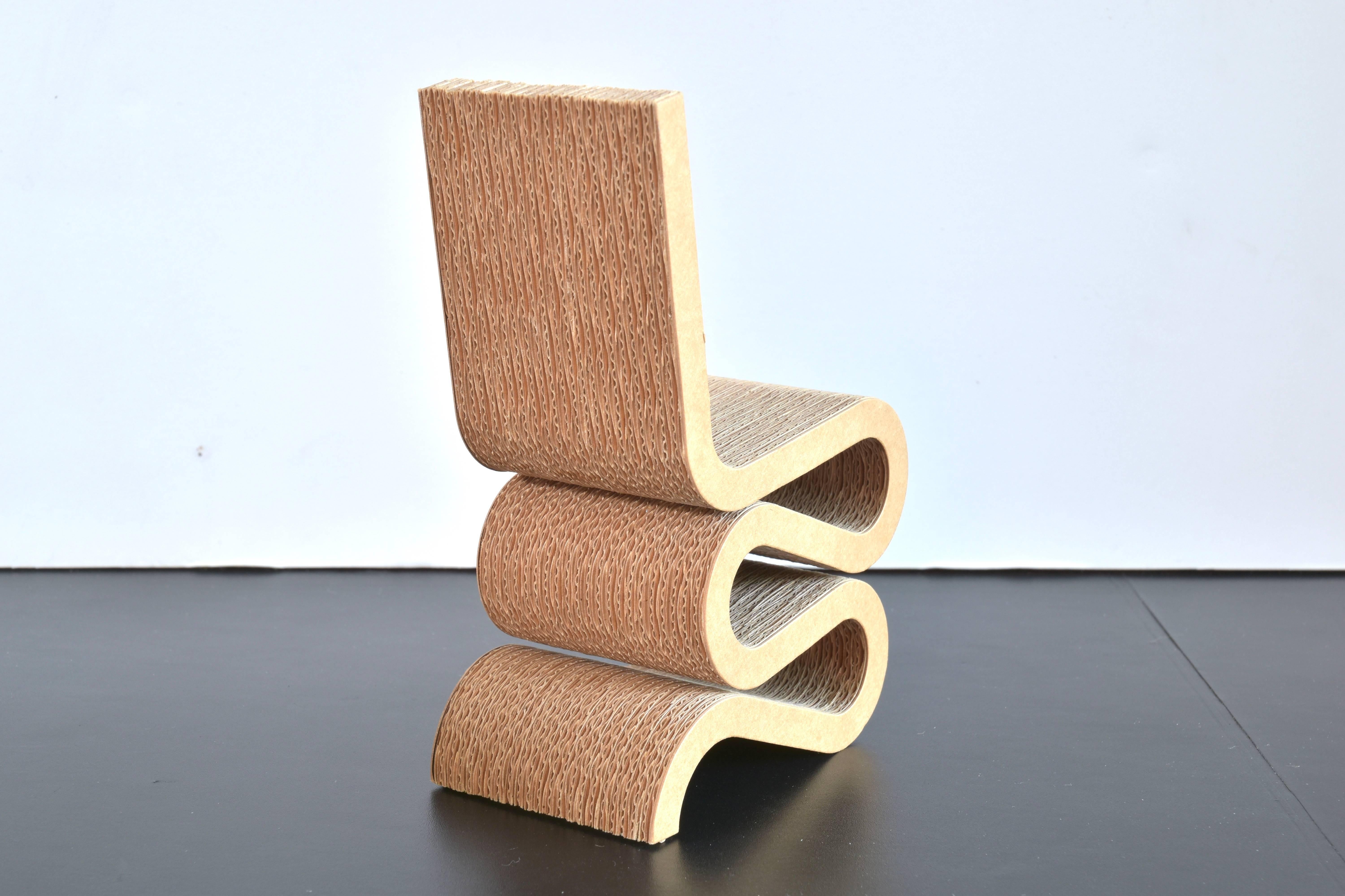 Polish Frank Gehry Miniature Wiggle Side Chair