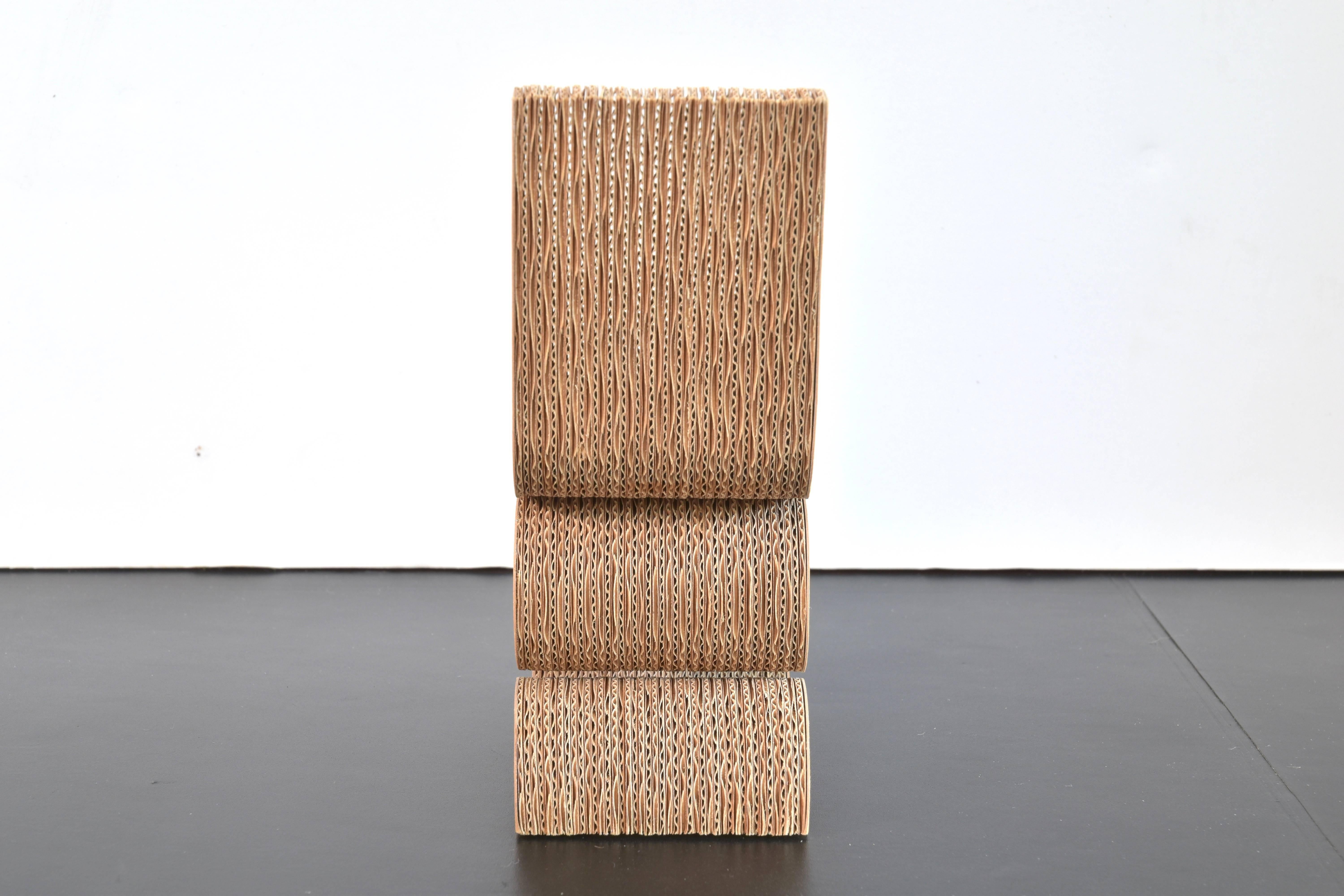 Frank Gehry Miniature Wiggle Side Chair In Excellent Condition In San Antonio, TX