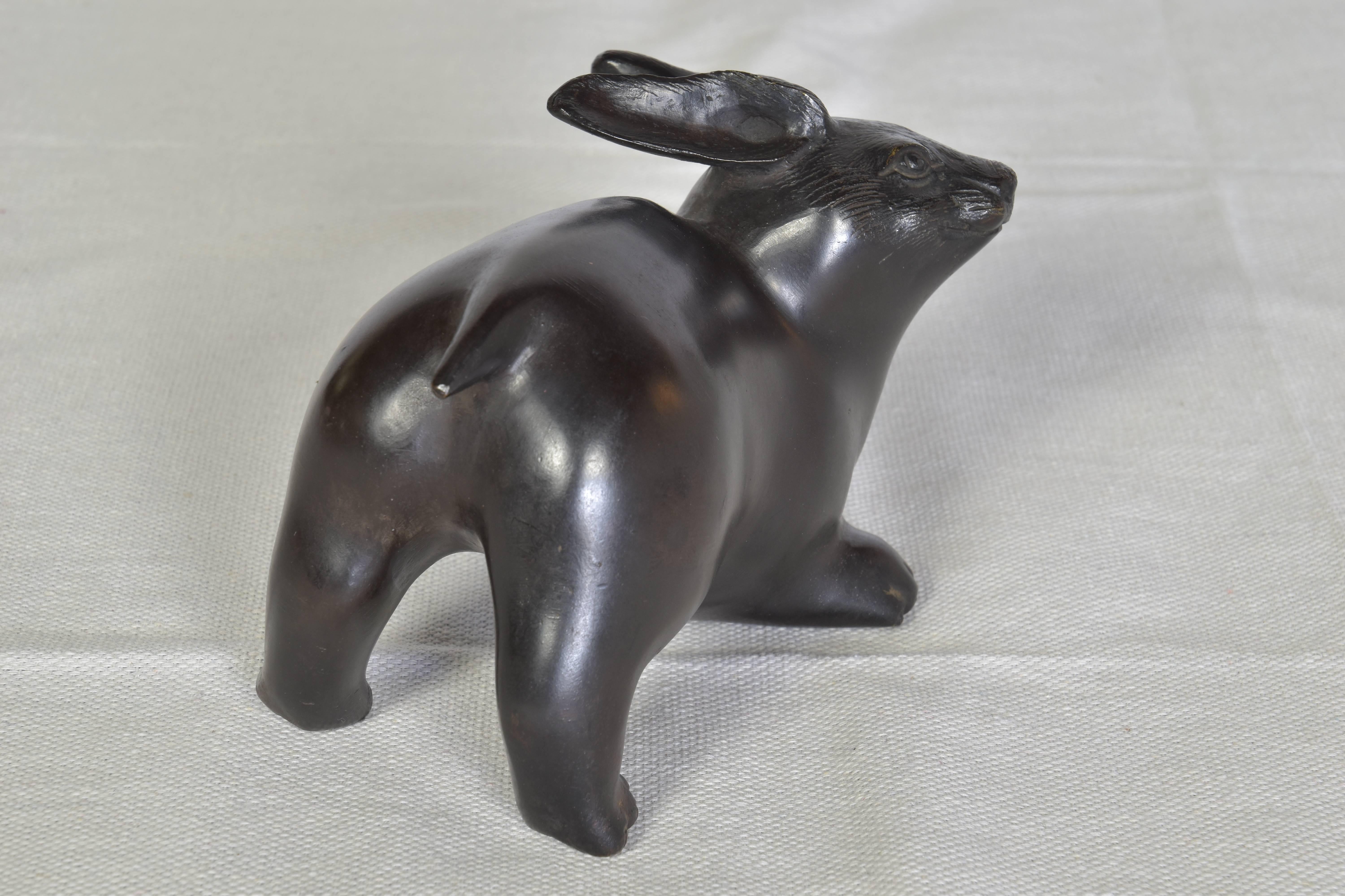 Bronze Rabbit In Excellent Condition For Sale In San Antonio, TX