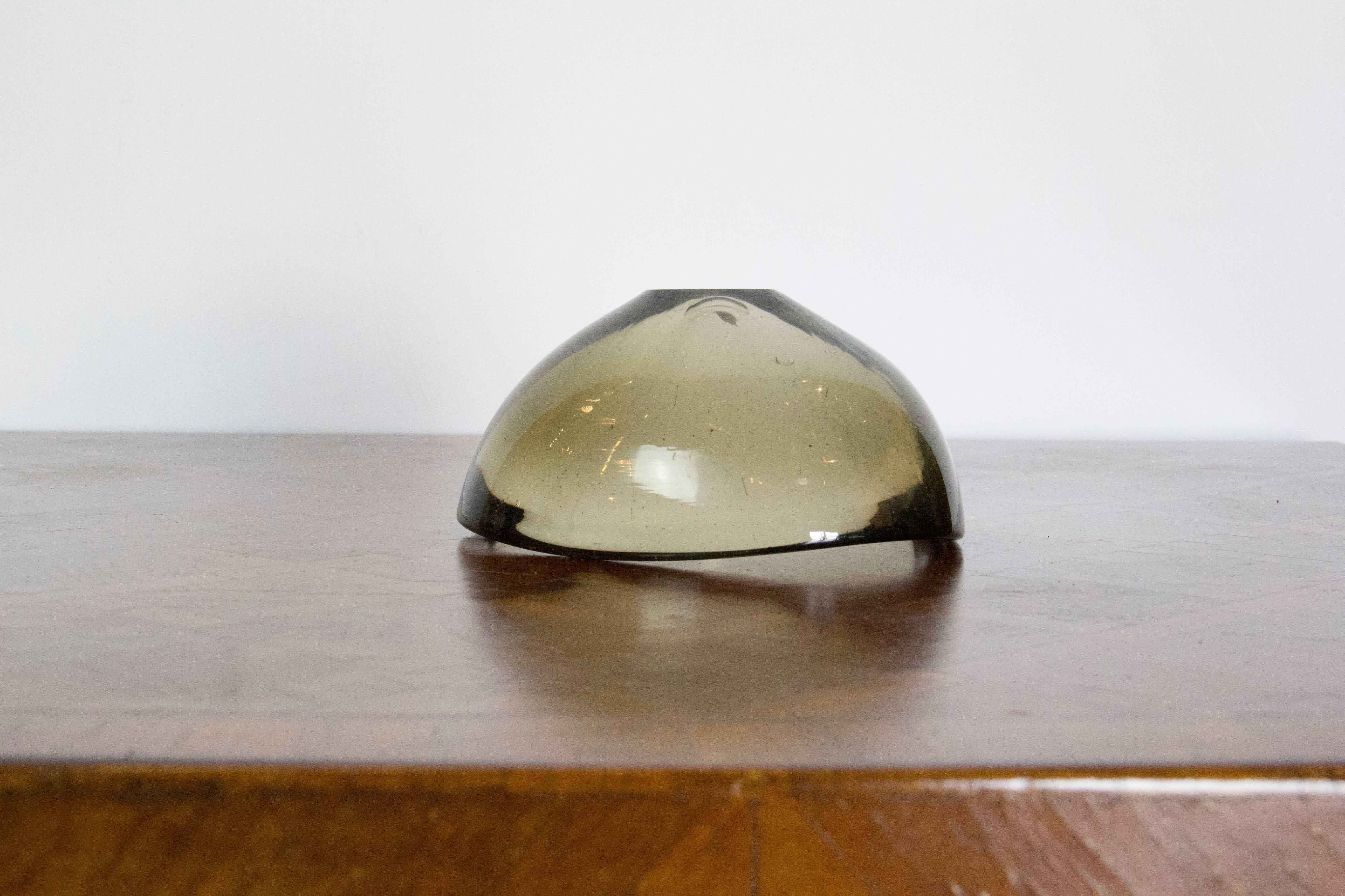 Italian Vintage Asymmetrical Murano Glass Bowl For Sale