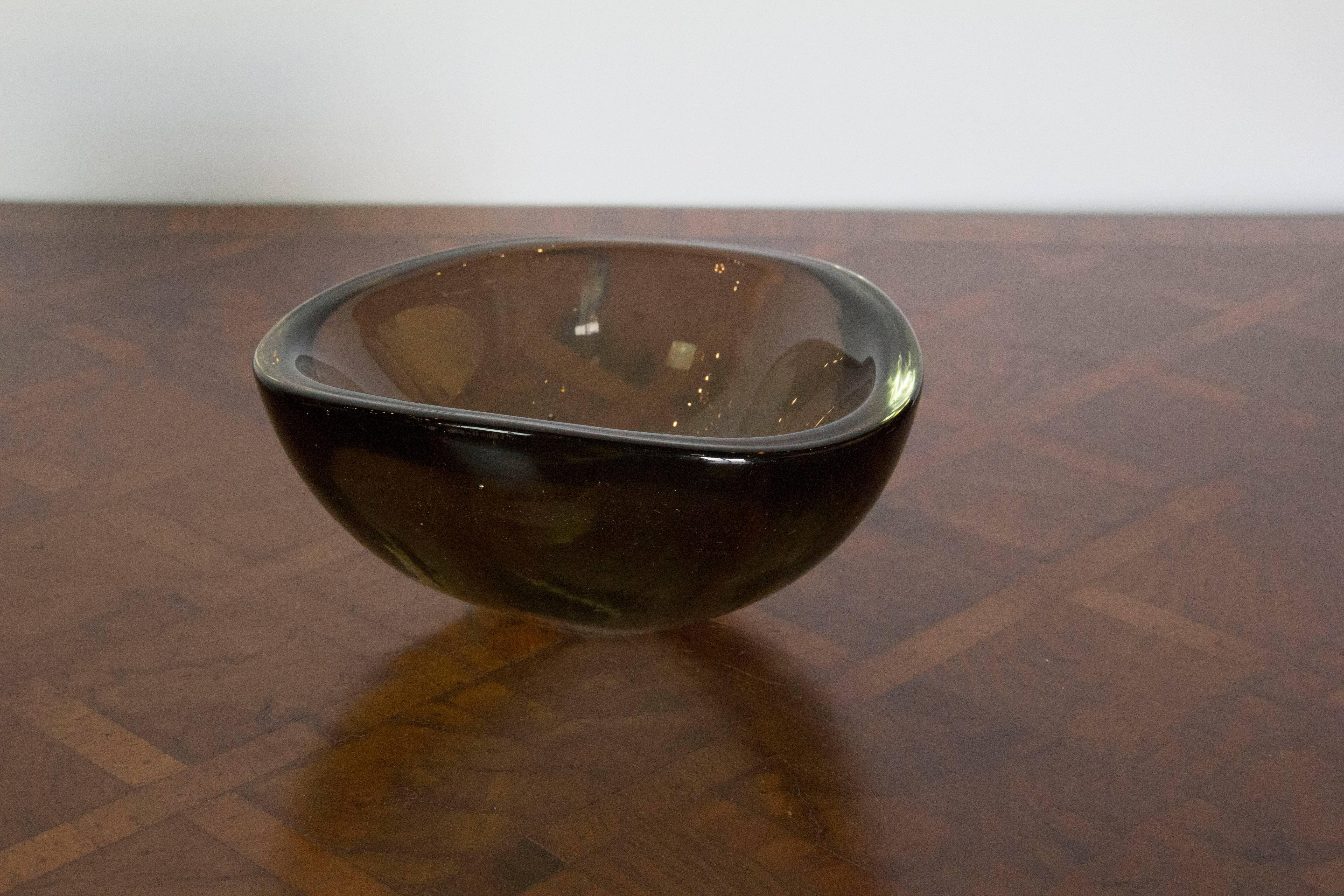 20th Century Vintage Asymmetrical Murano Glass Bowl For Sale