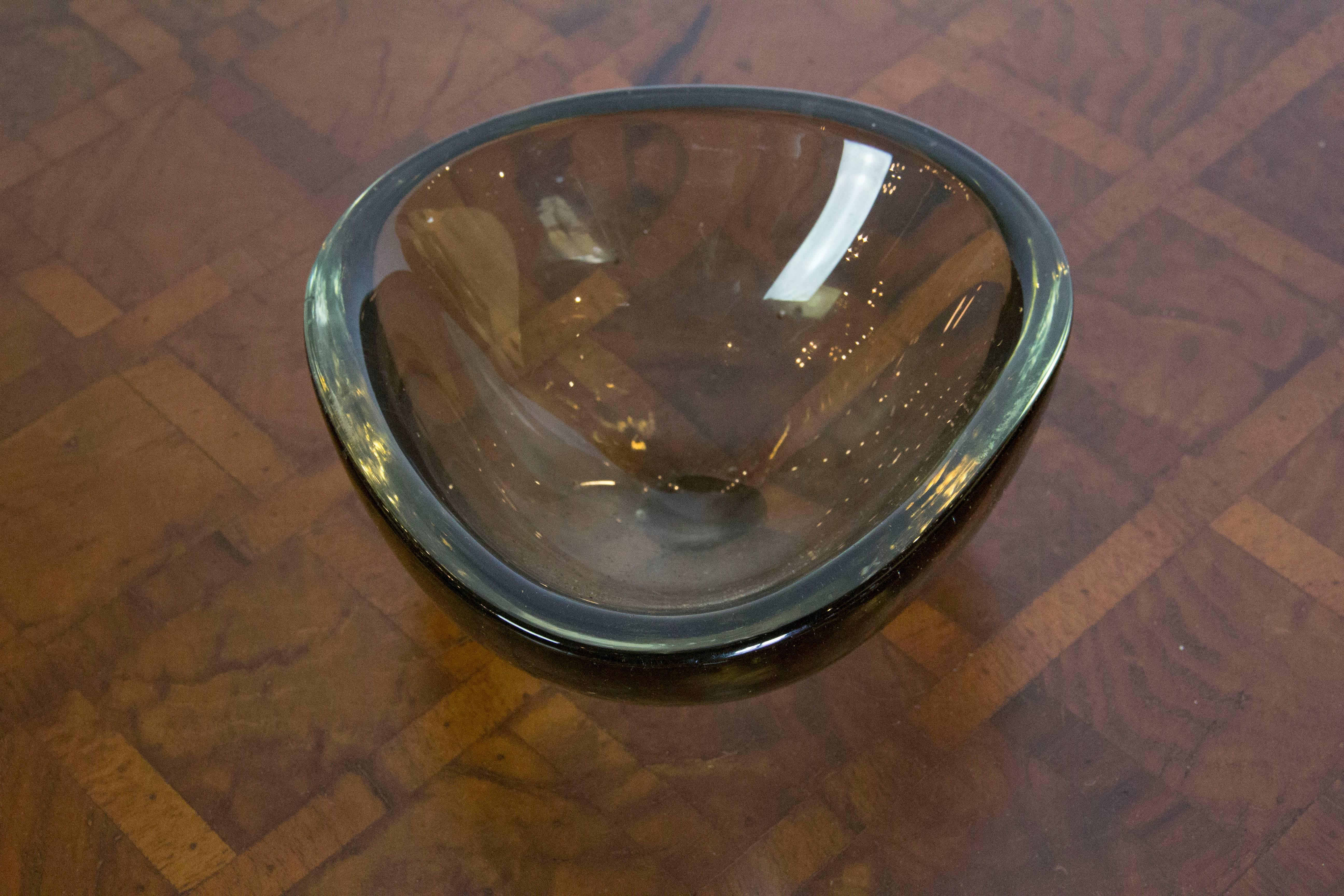 Vintage Asymmetrical Murano Glass Bowl For Sale 1