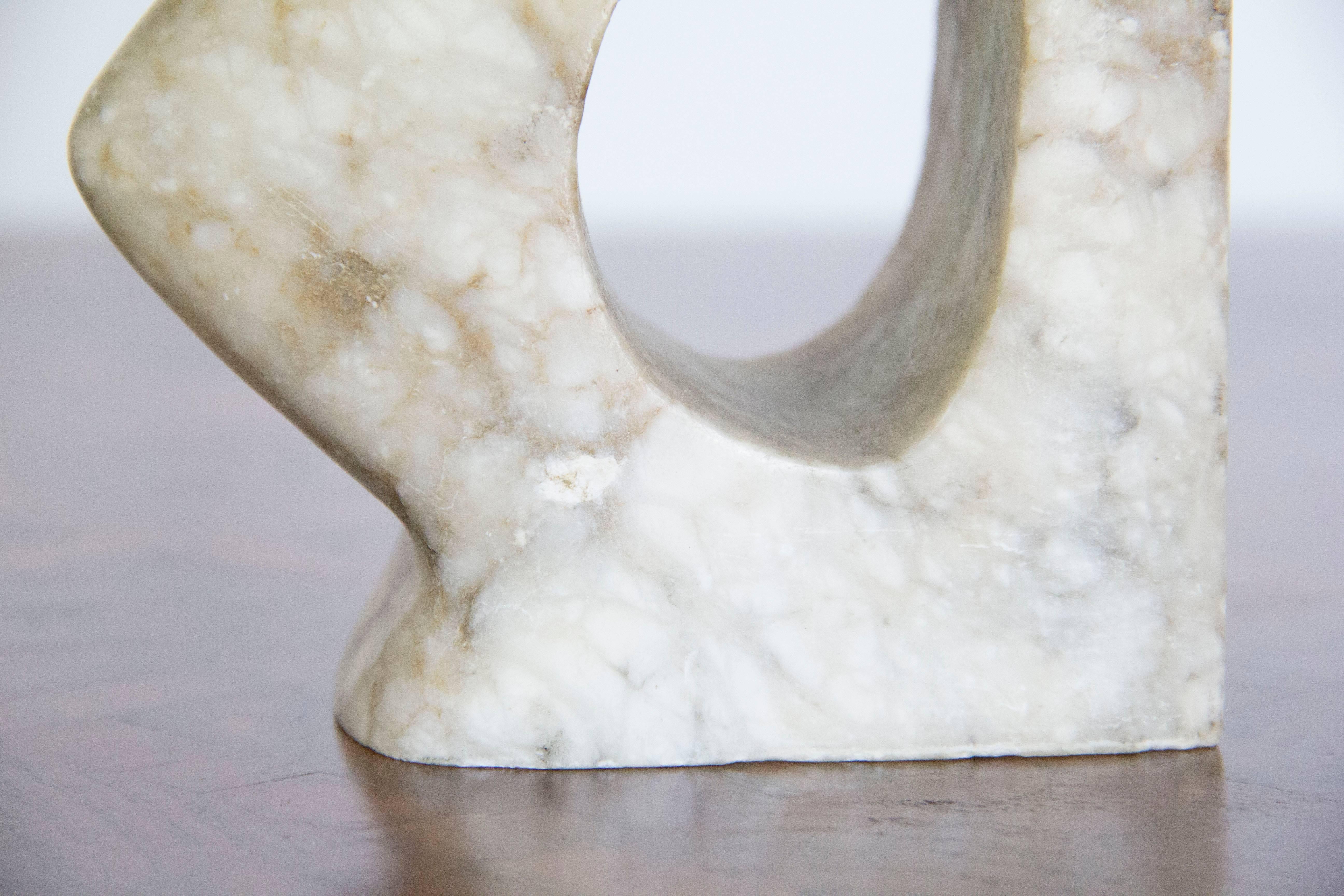 20th Century Sculptural Pair of Mid-Century Modern Marble Bookends For Sale