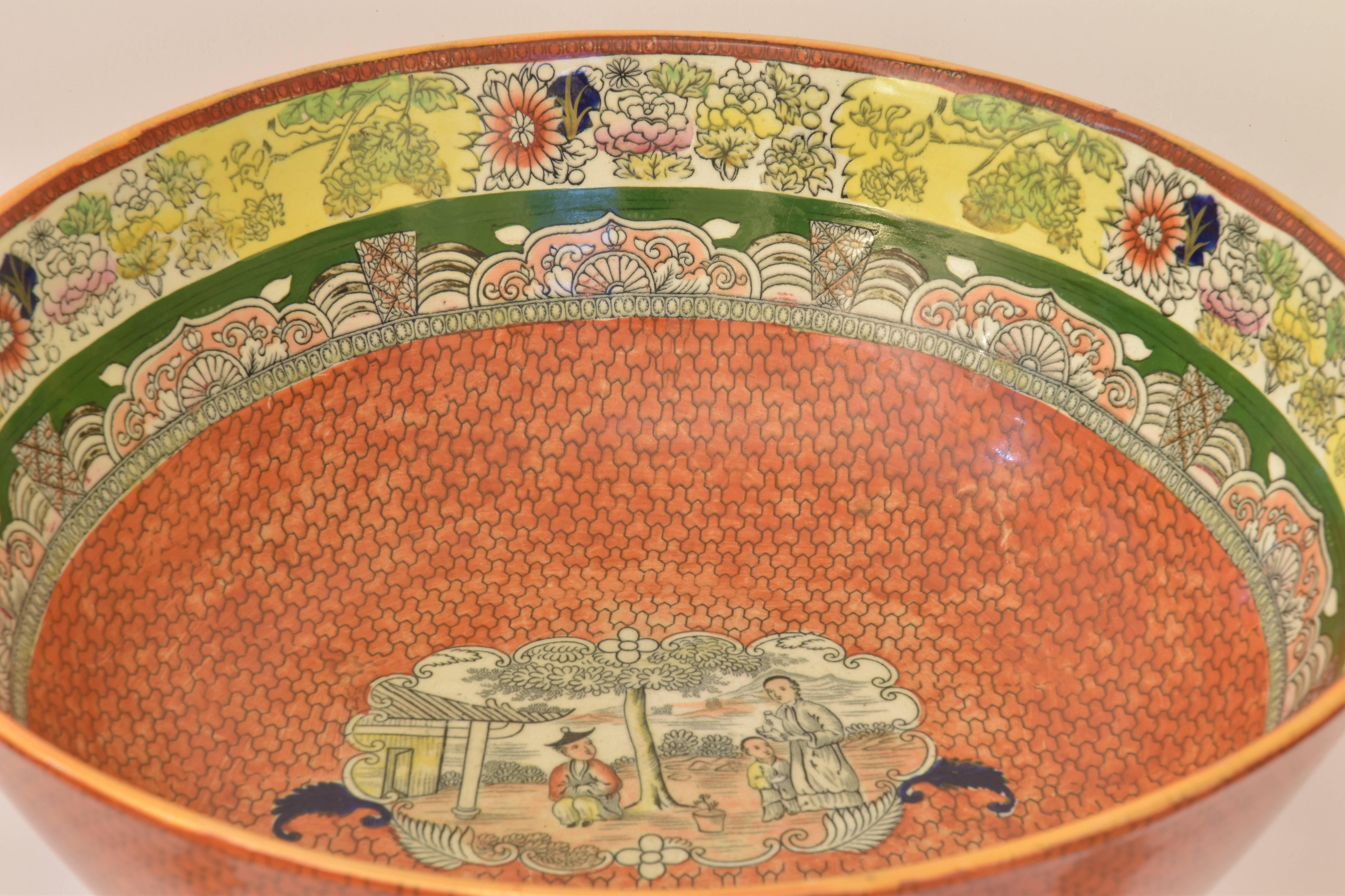 Mason's Ironstone Punchbowl or Centre Bowl In Excellent Condition In San Antonio, TX