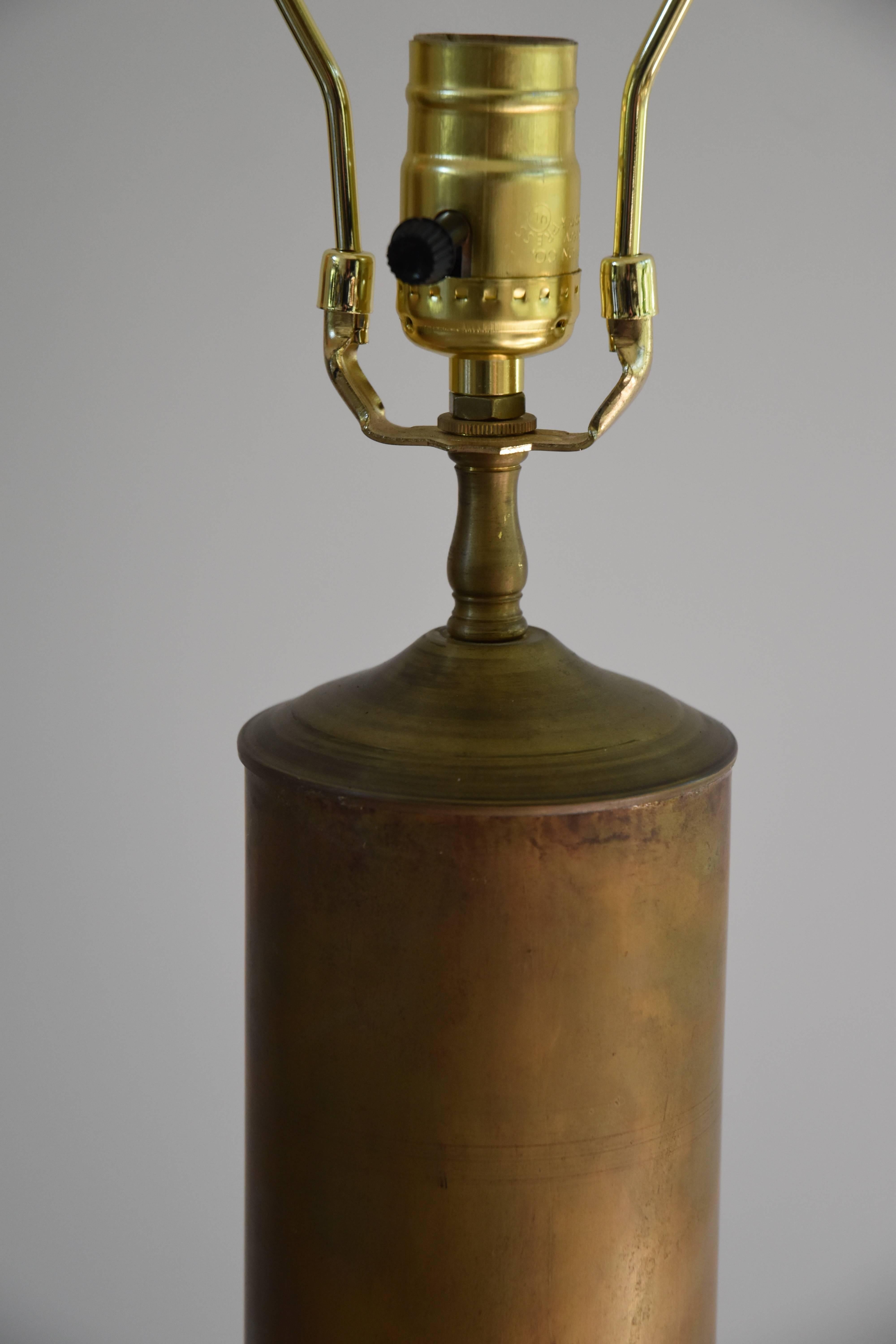 brass shell lamp