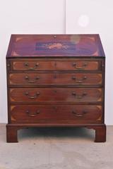 Drop Front Secretary with Marquetry, 19th Century