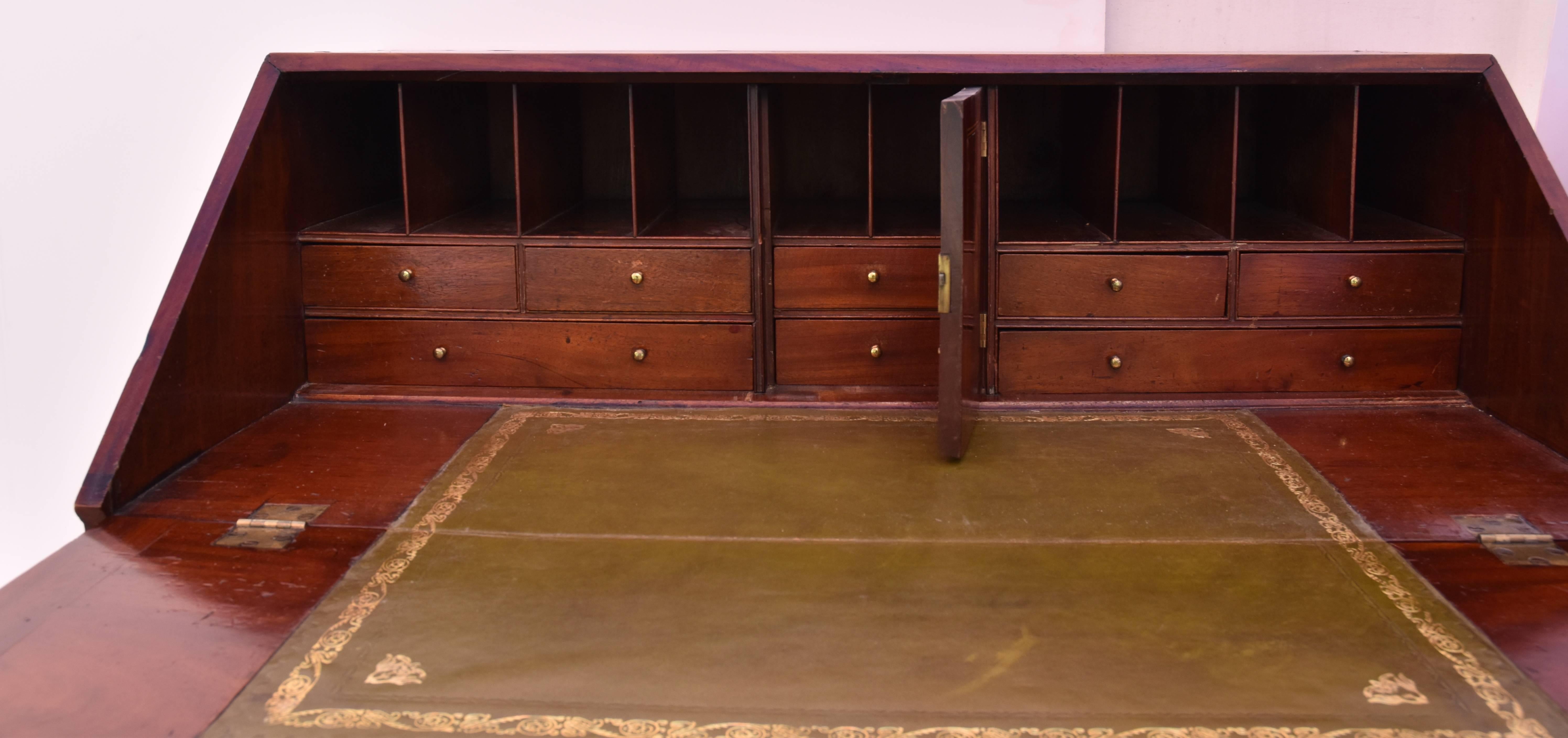 Drop Front Secretary with Marquetry, 19th Century For Sale 4