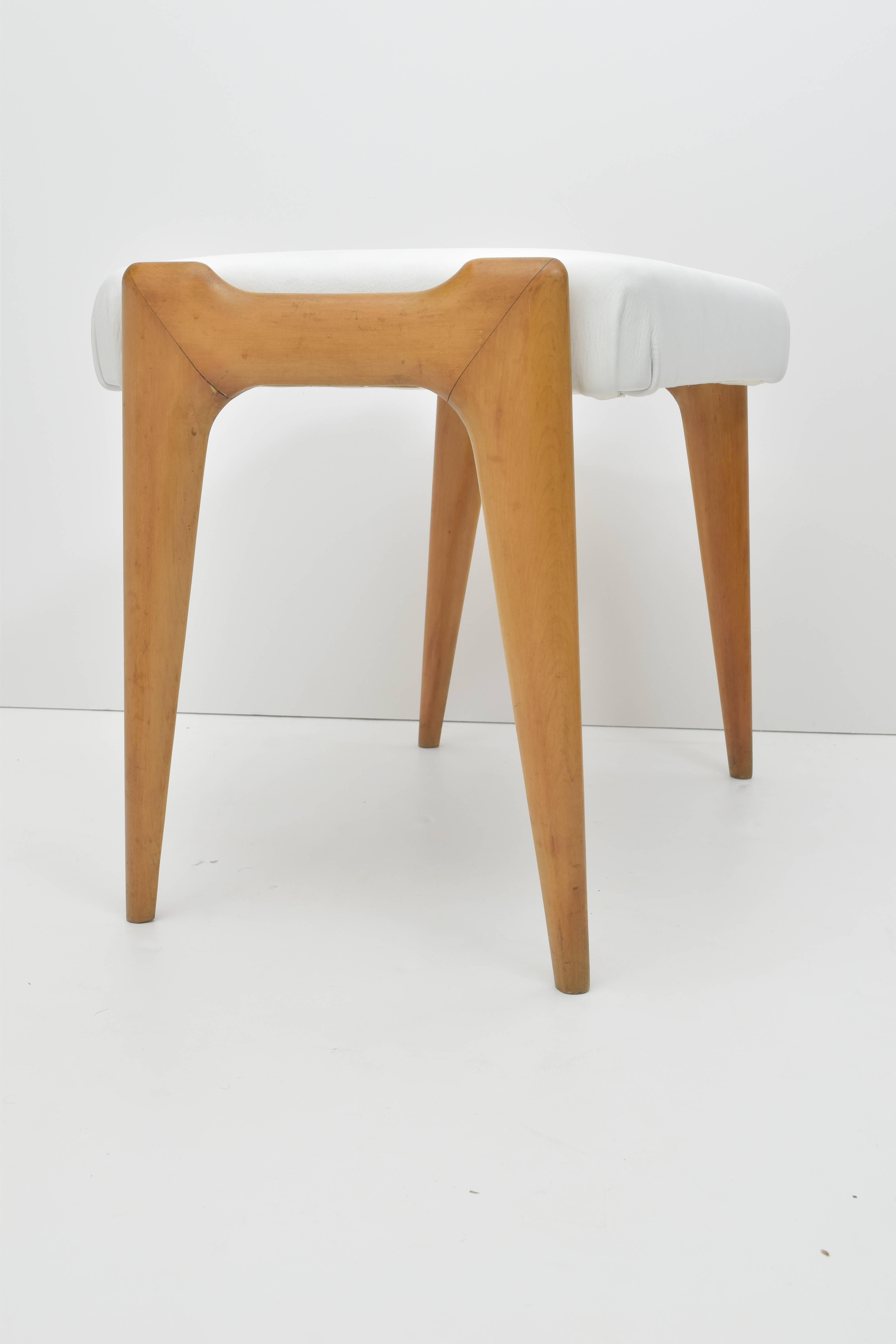 A companion pair of Gio Ponti stools.  
Largest stool measures 22 W x 14 D  x 17 H