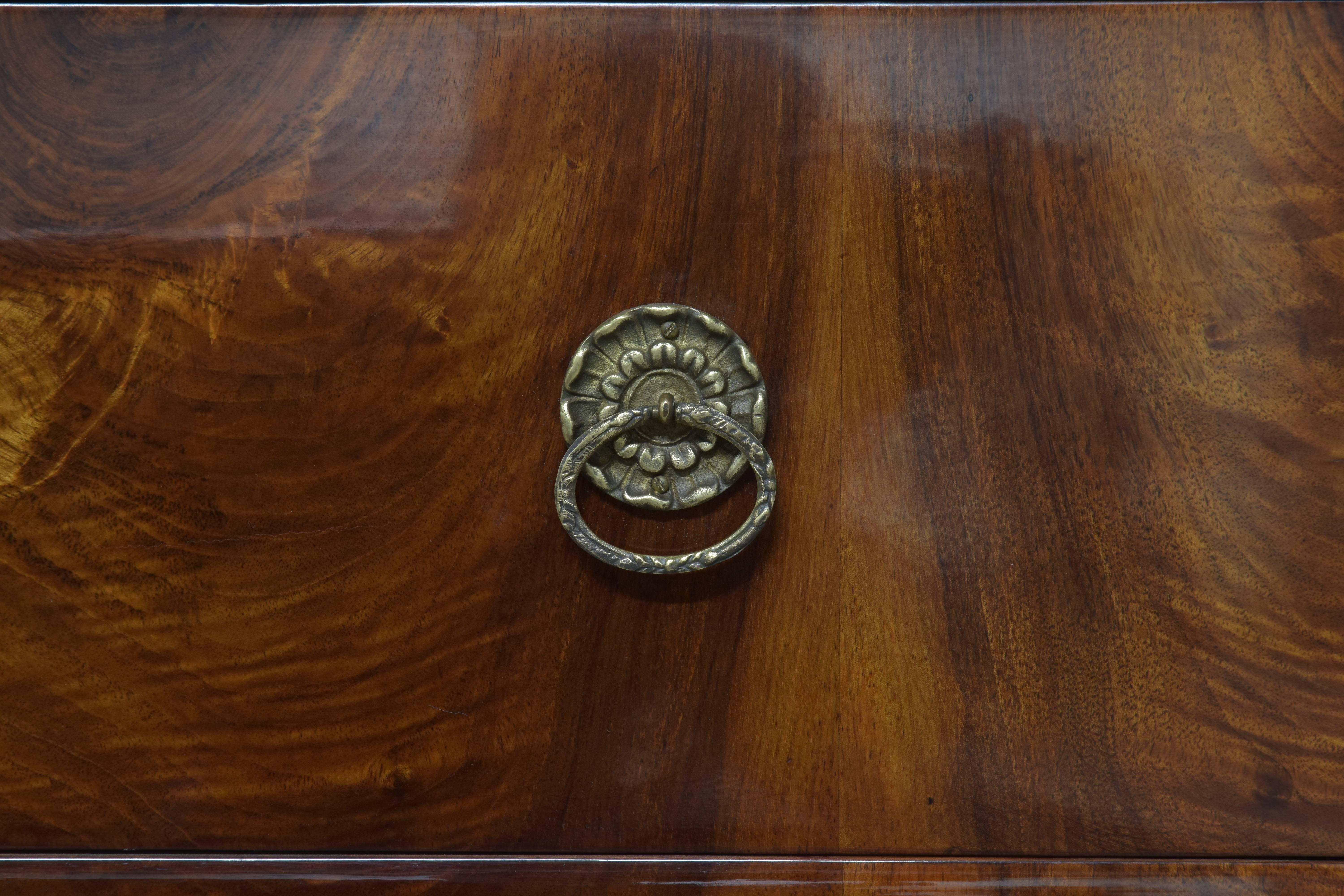 Bronze 19th Century Book Matched Biedermeier Commode