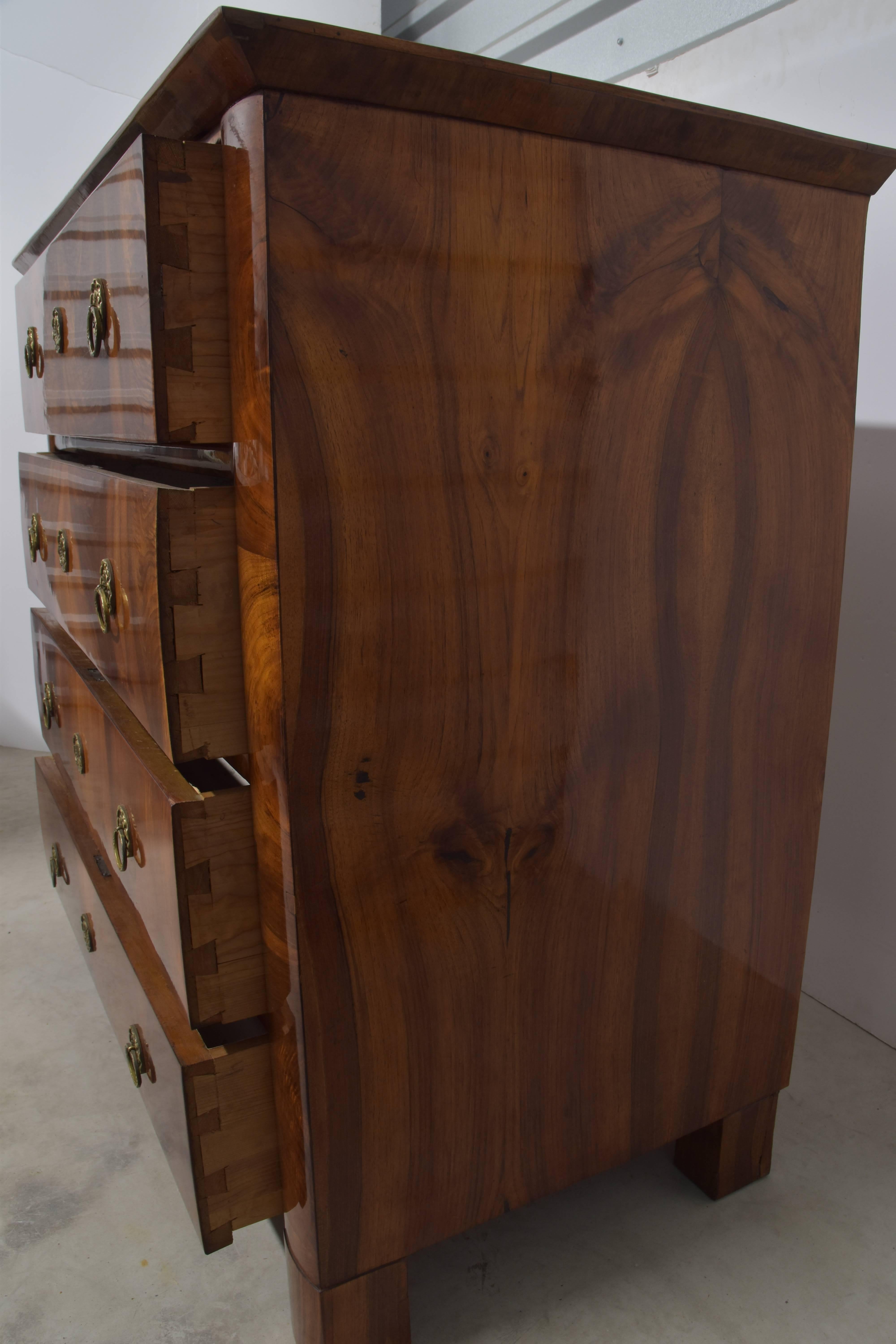 19th Century Book Matched Biedermeier Commode In Excellent Condition In San Antonio, TX