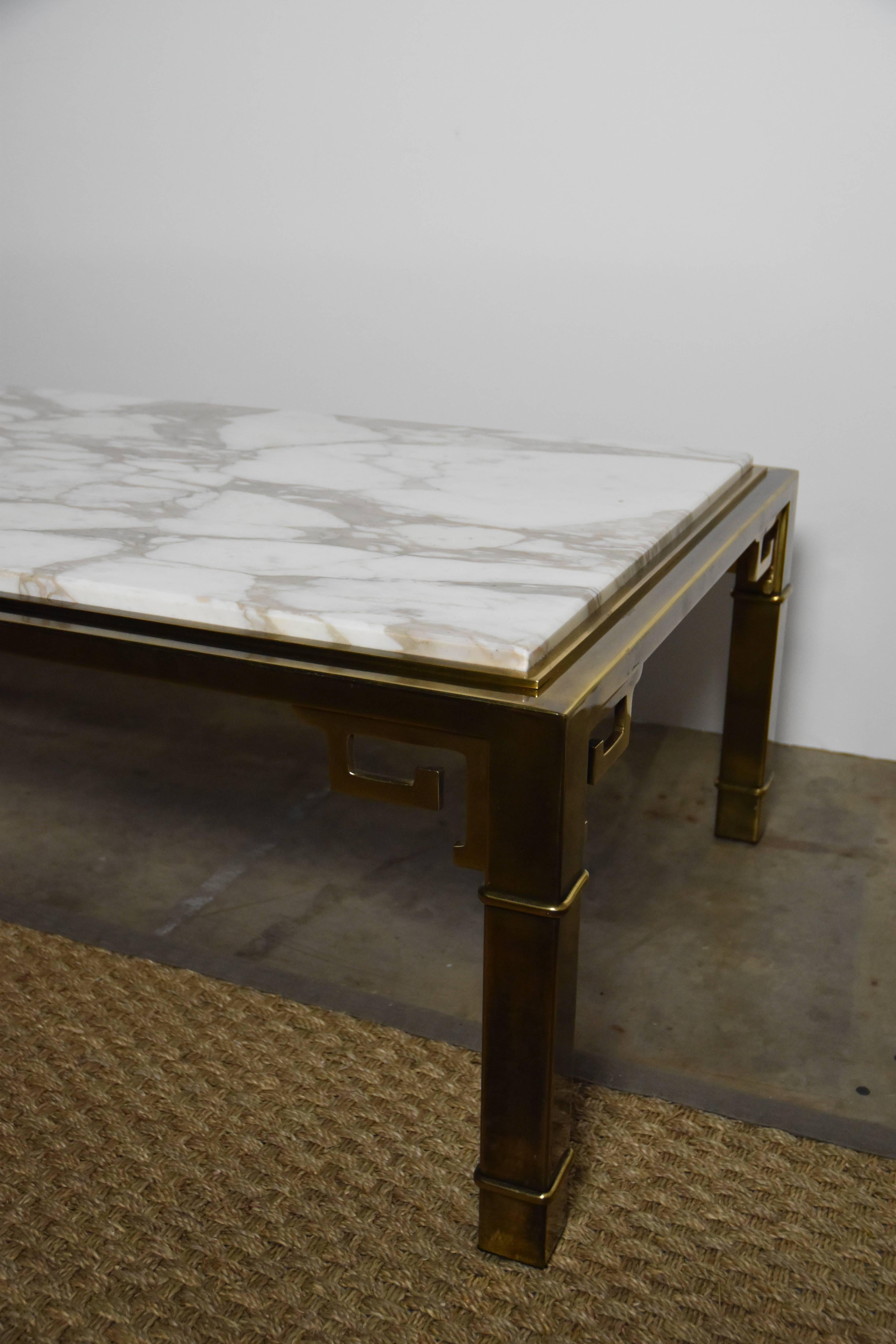 Mastercraft Brass and Marble Cocktail Table, circa 1970 3
