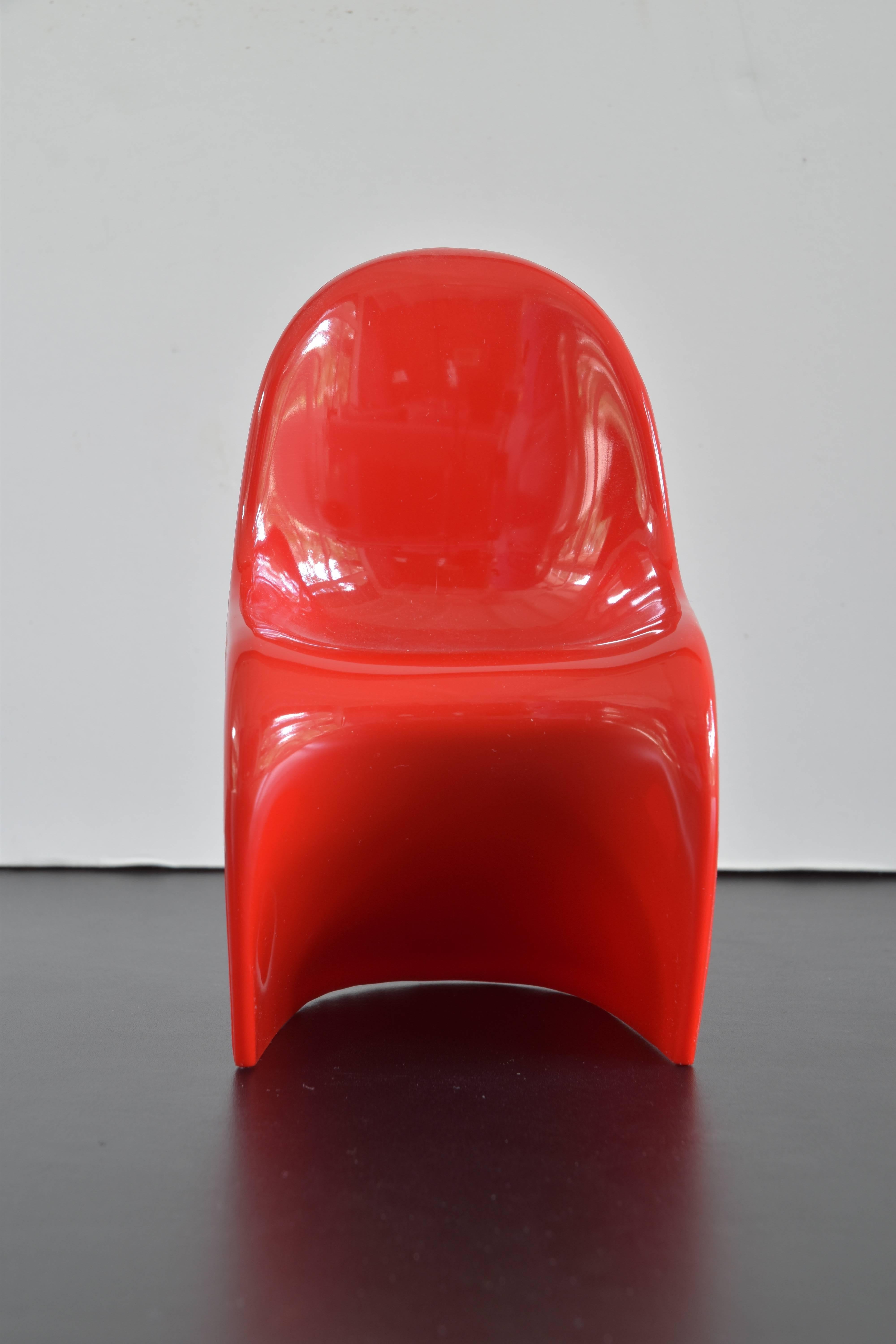 German Collection of Five Verner Panton Miniature Chairs For Sale