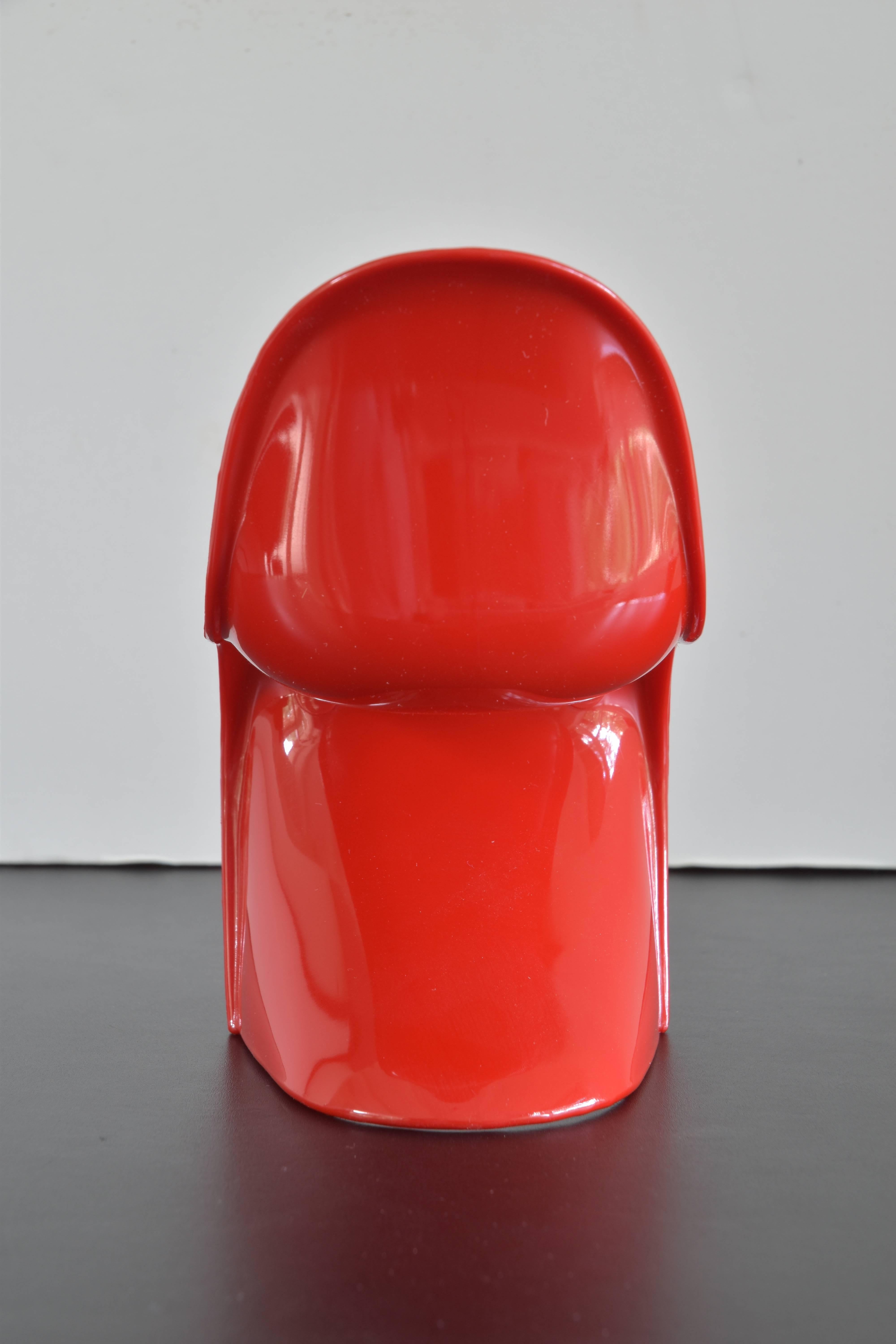 Mid-Century Modern Collection of Five Verner Panton Miniature Chairs For Sale