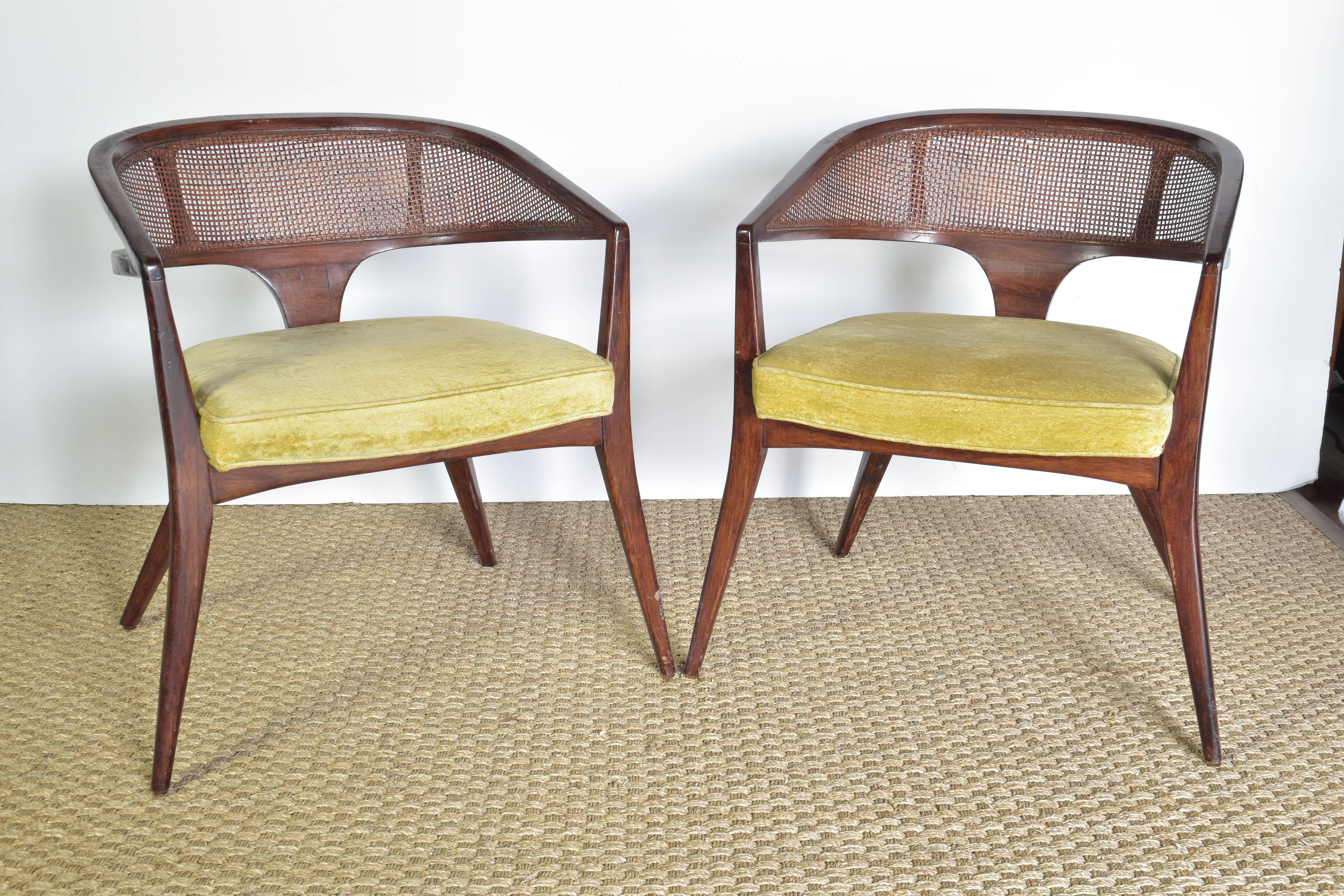 Mid-Century Modern Pair of Midcentury Curved Back Chairs