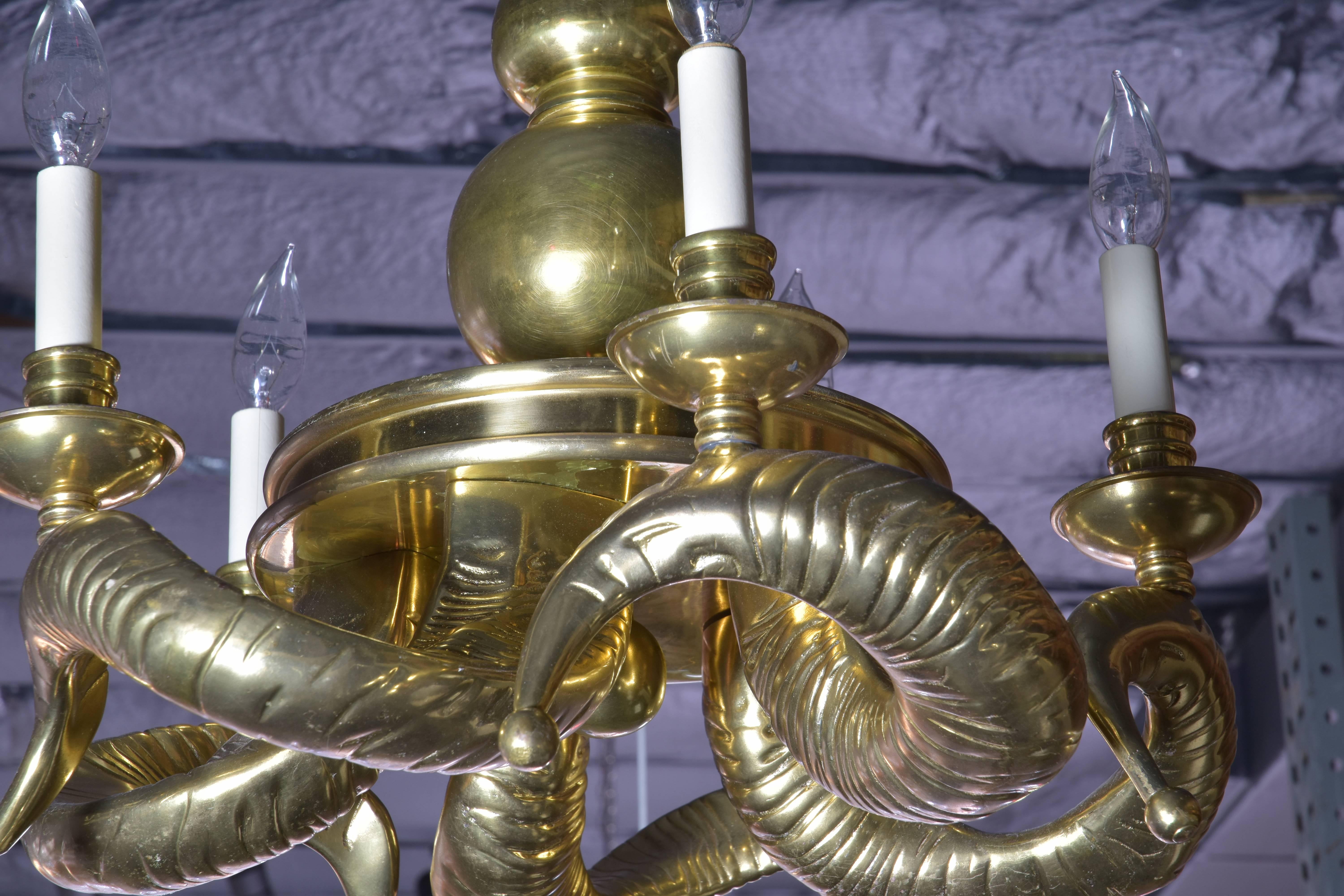 vintage brass chandelier