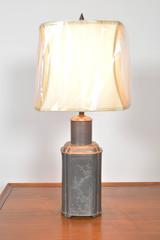 Pair of Chinese Pewter Lamps