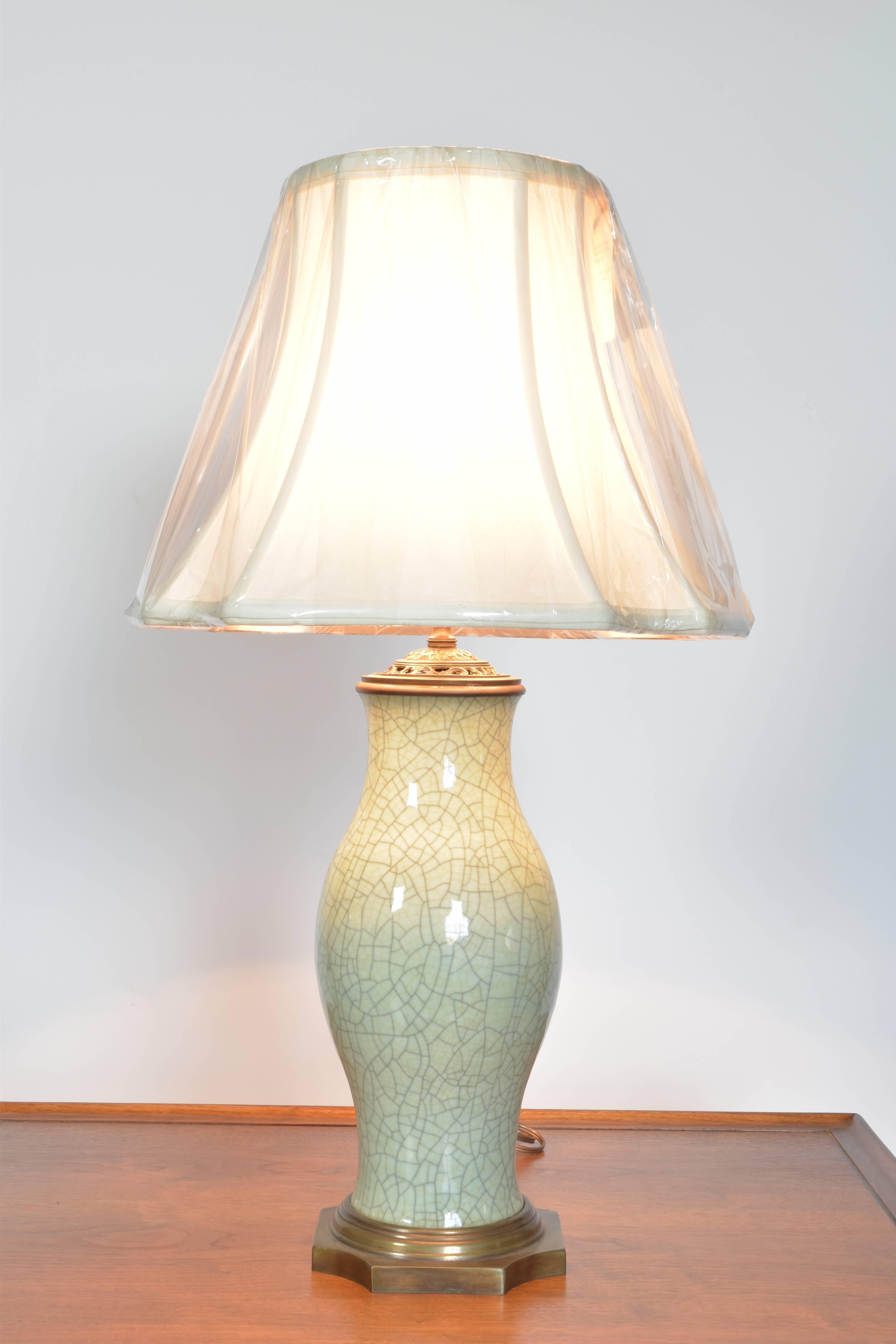 celadon lamp base