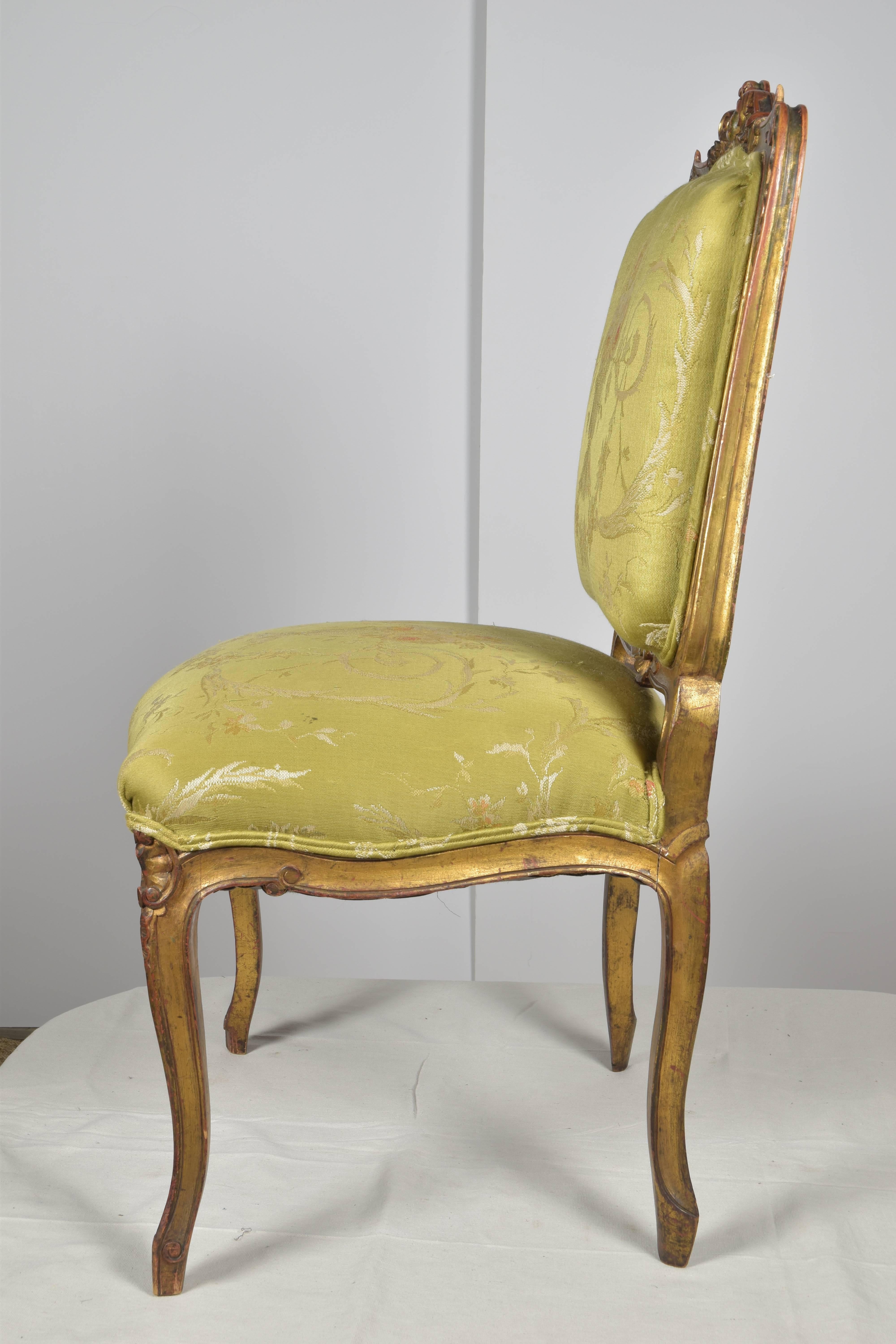 19th Century French Giltwood Chair In Good Condition In San Antonio, TX