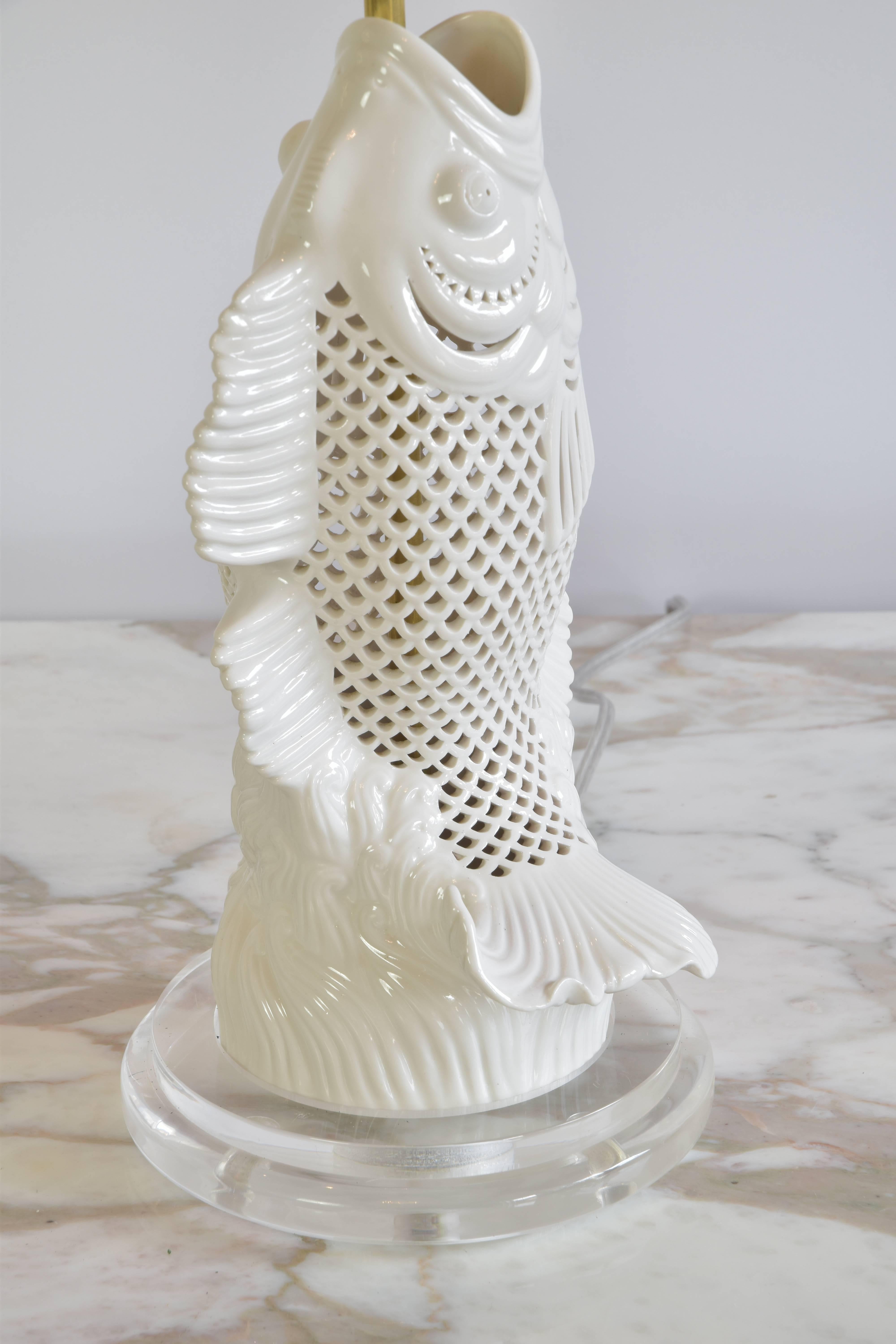 pierced porcelain lamp