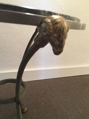 Neoclassic Style Marble Table with Rams Head and Hoof Detail