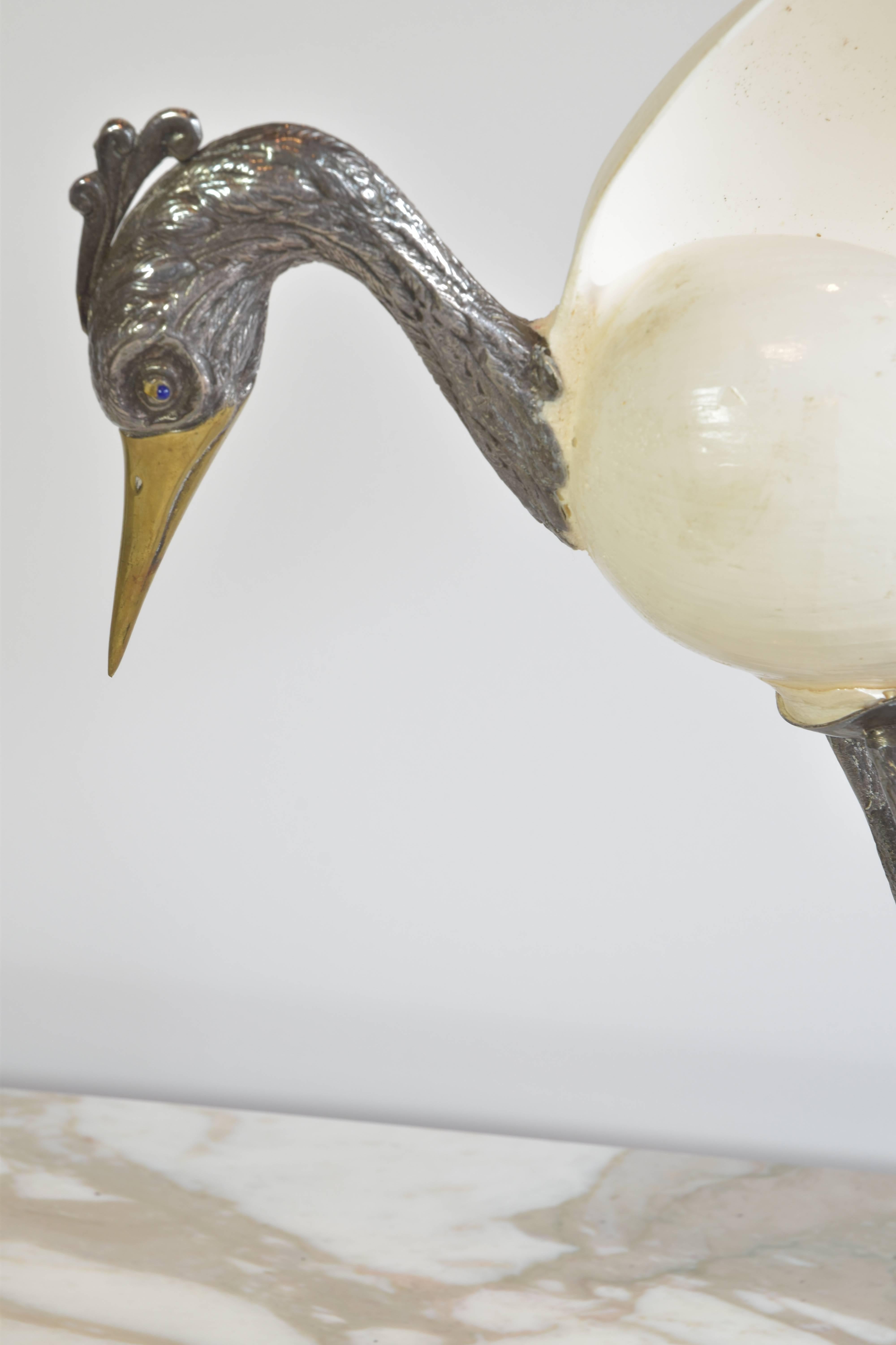 Gabriella Binazzi Natural Shell Bird Sculpture In Good Condition In San Antonio, TX