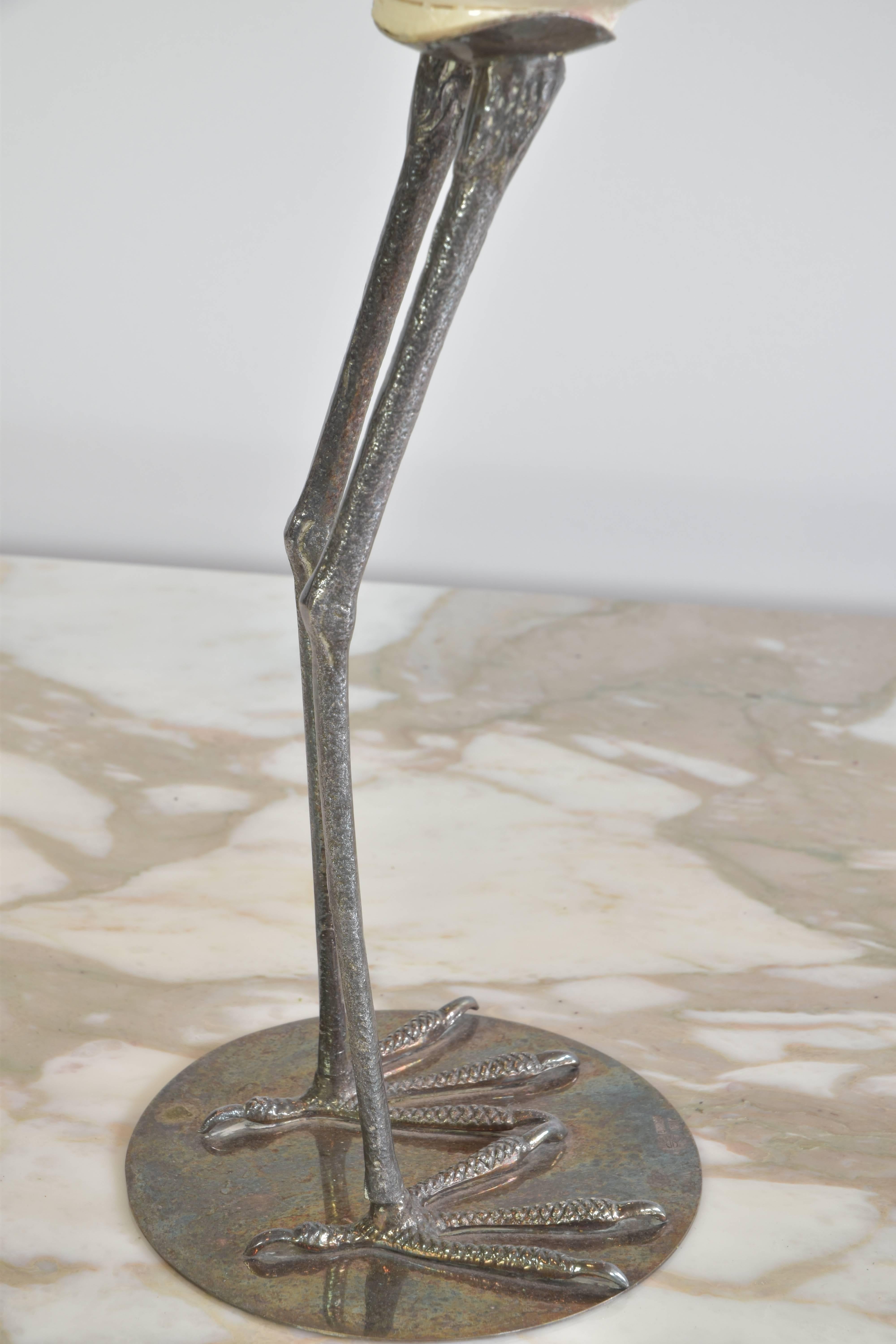 20th Century Gabriella Binazzi Natural Shell Bird Sculpture