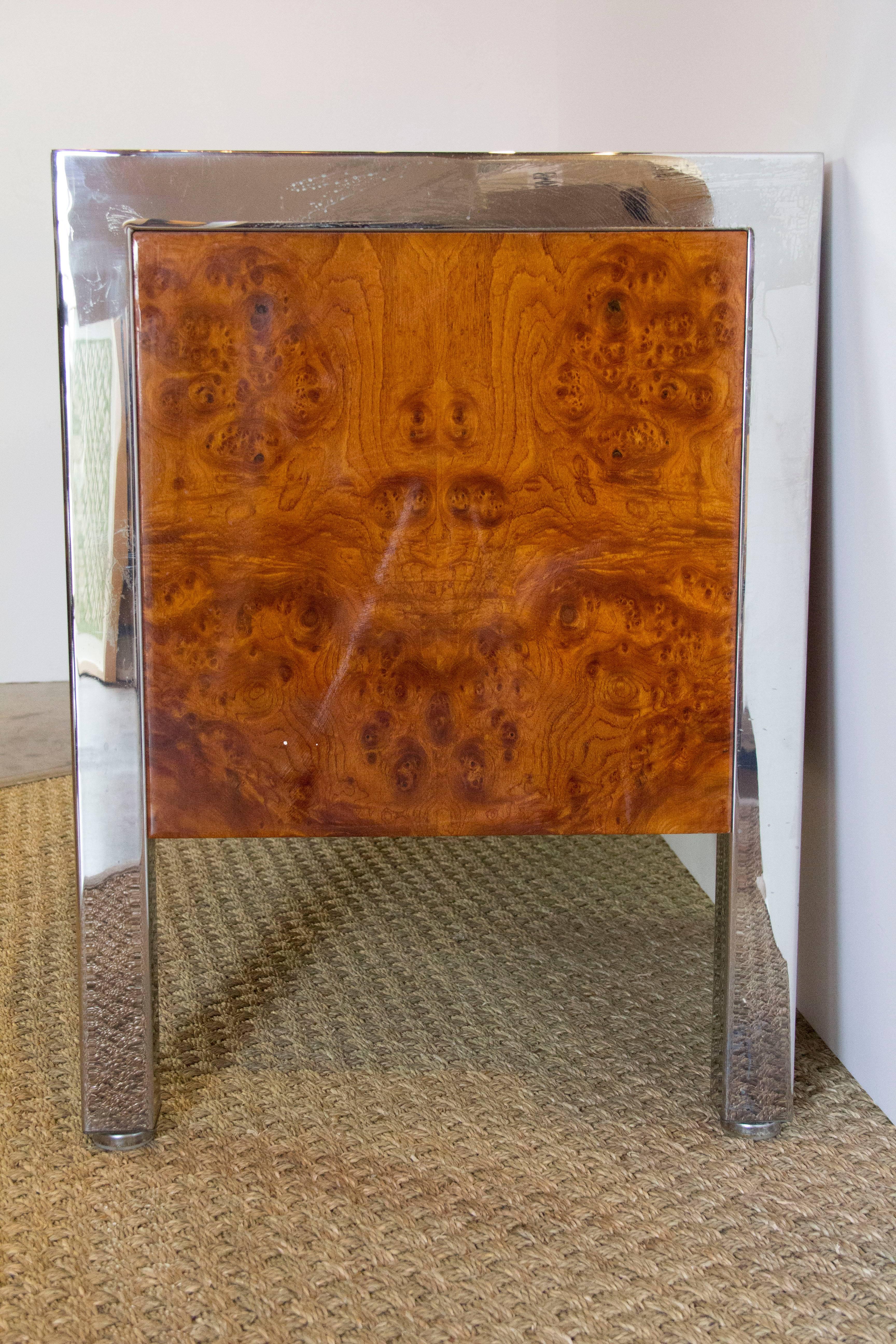 Mid-Century Modern Leon Rosen for Pace Collection 1970s Burl Wood Credenza