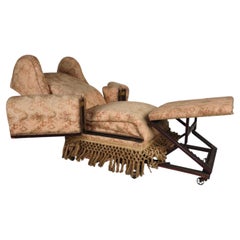 Antique English Carter’s Library Chair on Castors