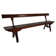 Victorian Pitch Pine Railway Bench – Halstead’s Makers, Todmorden