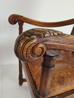 Pair of F. Parker &amp; Son Oak Armchairs – 19th Century English